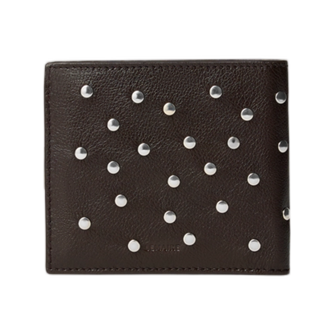 르메르 소프트 탭 스터드 닷 바이폴드 월렛 레더 다크 초콜릿(Lemaire Soft Tab Studs Dots Bifold Wallet in Leather Dark Chocolate) - 3