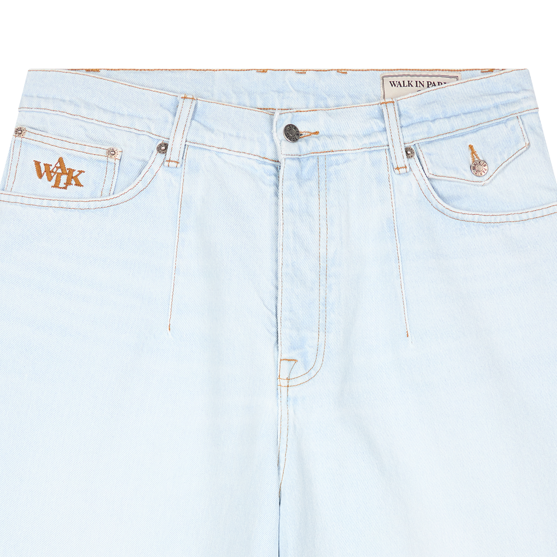 워크 인 파리 라이트 블루 데님 벌룬 쇼트 블뢰 - 26SS(Walk In Paris Light Blue Denim Balloon Short Bleu - 26SS) - 3