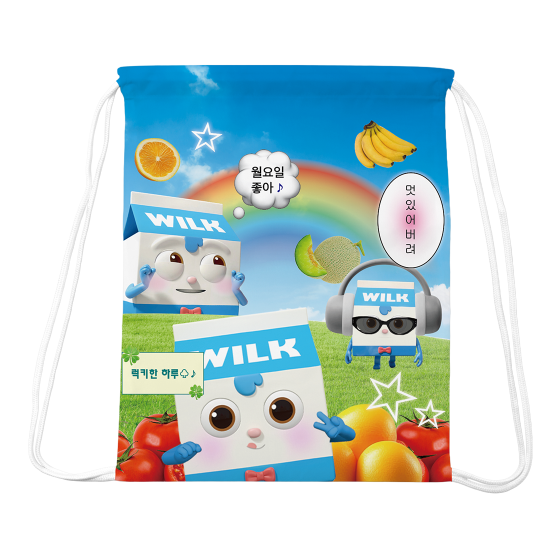 [KREAM 단독] 김씨네과일 X 브레드이발소 윌크 스트링백([KREAM 단독] Kims Fruits X Bread Barbershop Wilk String Bag)