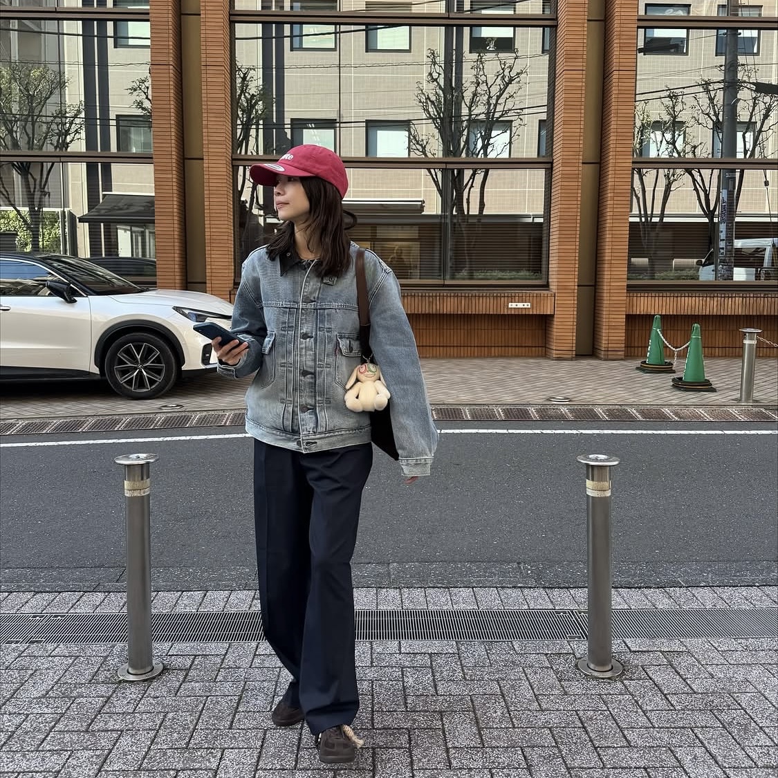 Levi's x Barbour Type II Trucker Jacket Vintage Washed Denim 착용 스타일 - 2