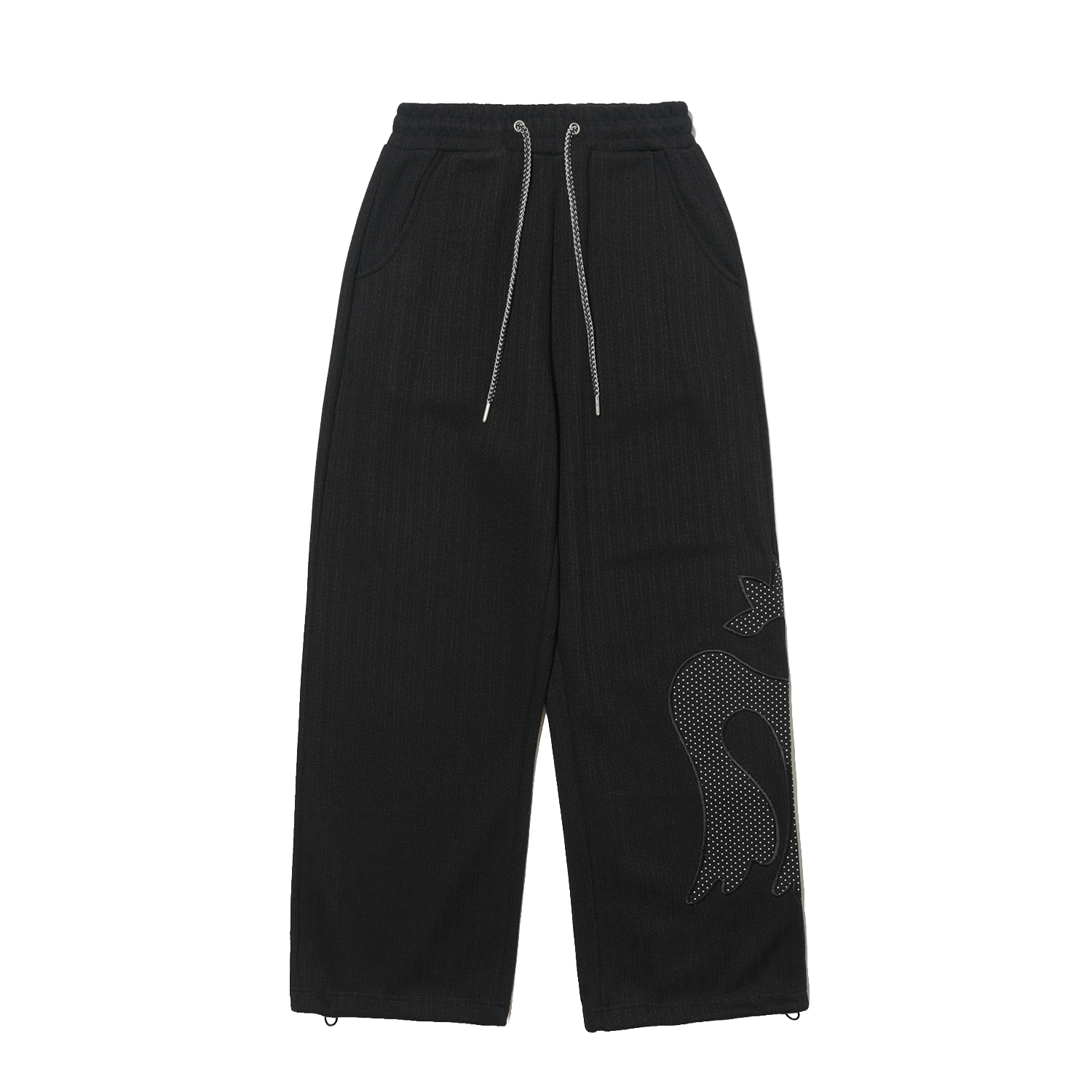 테레루 사이드 아플리케 팬츠 블랙(TERERU Side applique Pants Black)