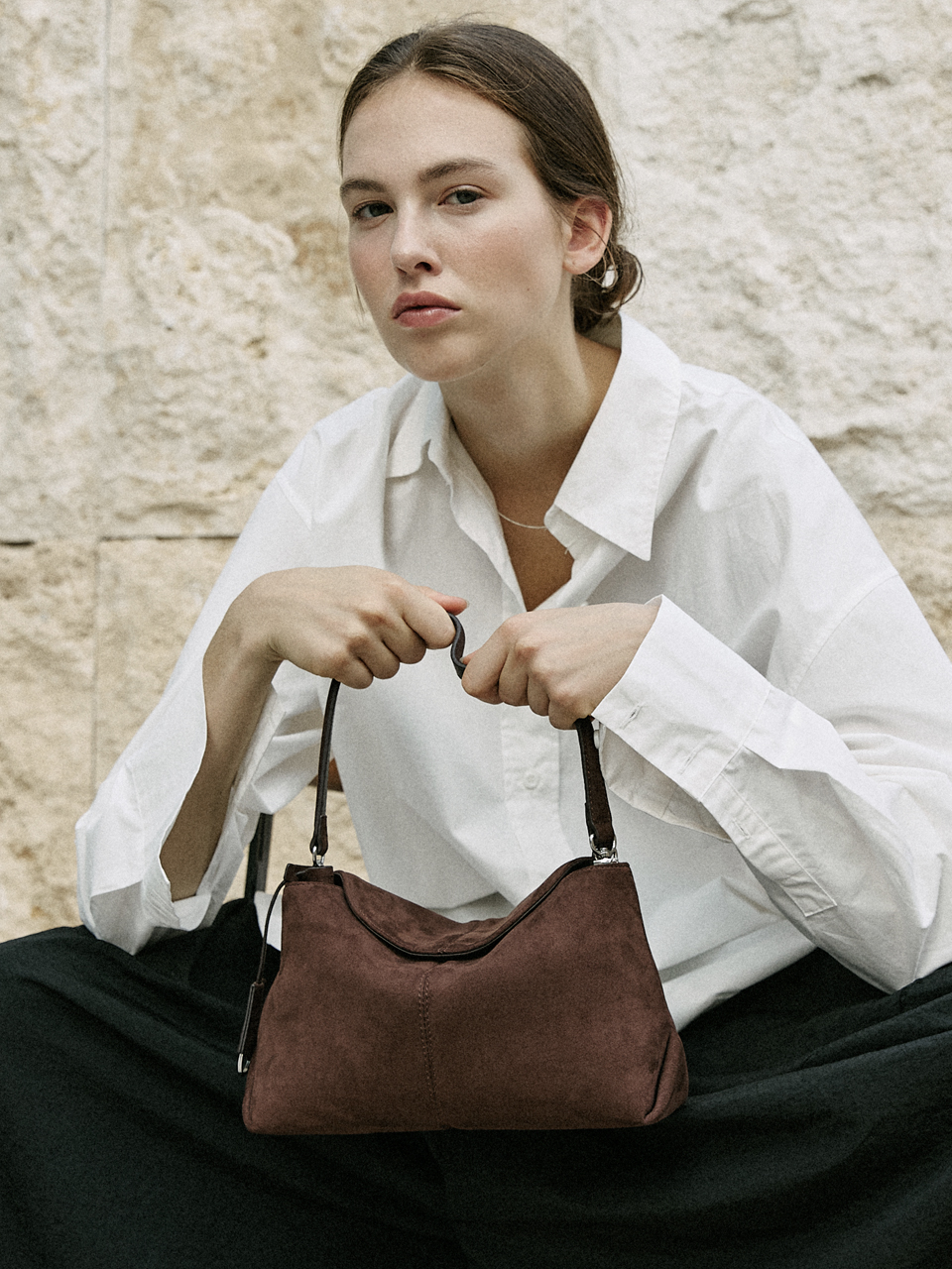 모어모르 모보백 스웨이드 브라운(moremorr Movo Bag Suede Brown) - 2
