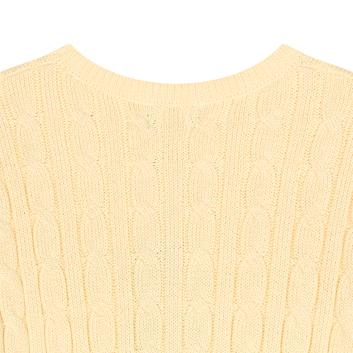 [10%적립] 폴로 랄프 로렌 칠드런 메탈릭 케이블 니트 가디건 티 버드 옐로우 위드 메탈릭 -  26SS([10%적립] Polo Ralph Lauren Children Metallic Cable Knit Cardigan T Bird Yellow W Metallic - 26SS) - 4