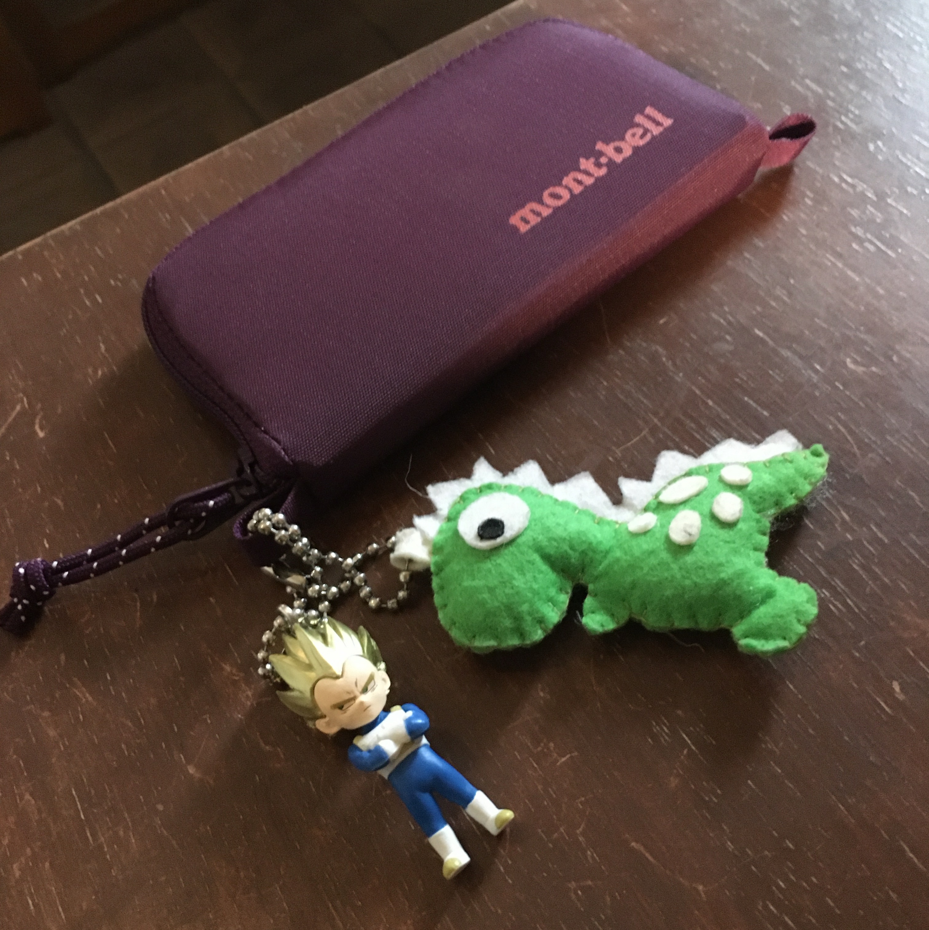 Montbell Mini Zip Wallet Purple 착용 스타일