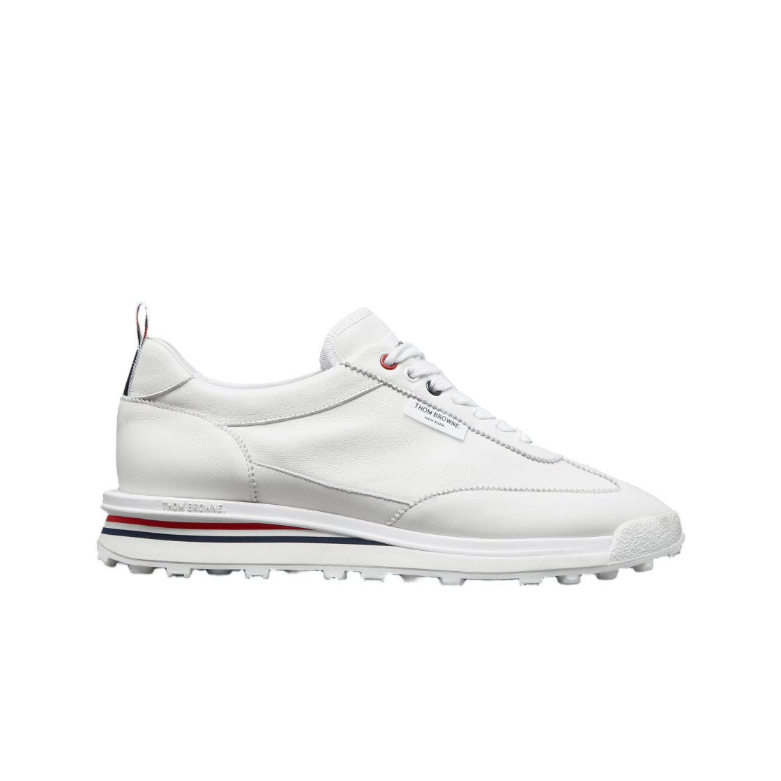 MFE018B-L0064-100 Thom Browne Soft Nappa RWB Tech Runner Sneaker White