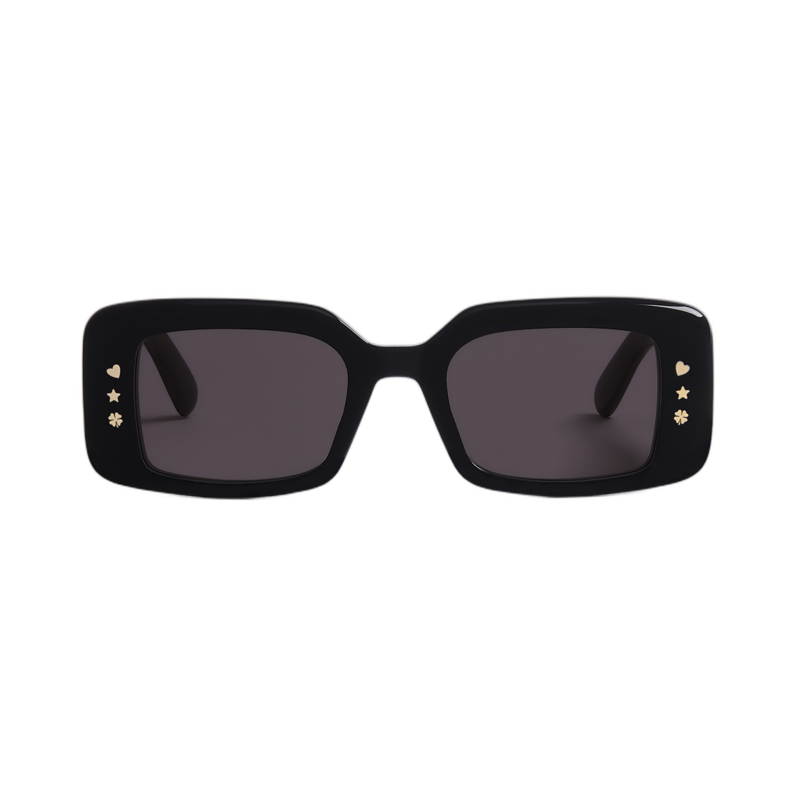 DLCSS1IXR-10A0 (W) Dior Luckycharms S1I Rectangular Sunglasses Shiny Black