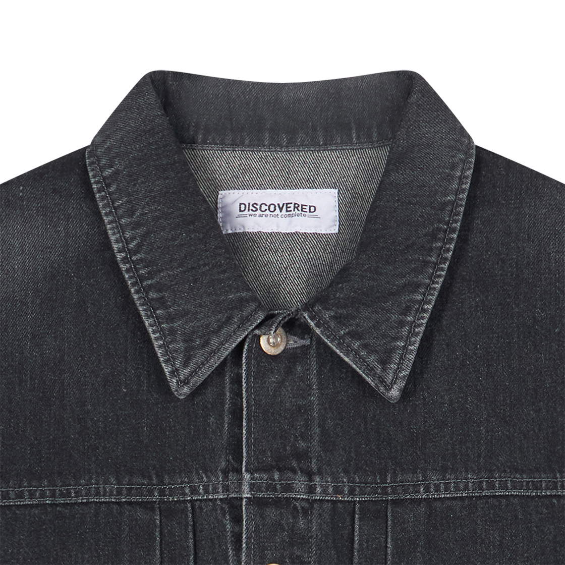 디스커버드 크로셰 데님 블루종 블랙 - 26SS(DISCOVERED Crochet Denim Blouson Black - 26SS) - 3