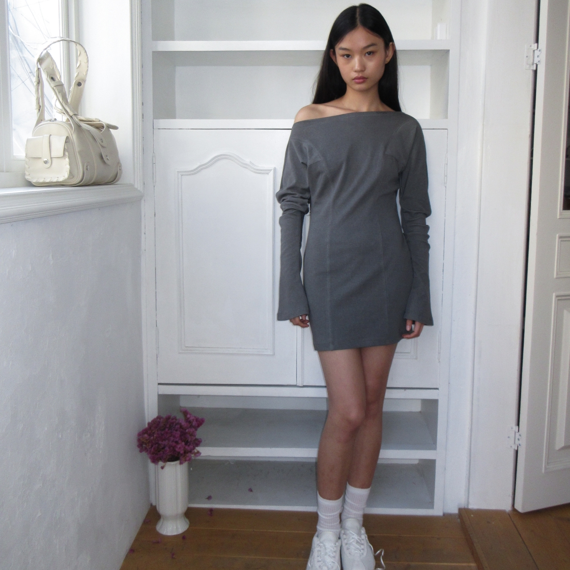 LOTSYOU_Megan Fox Dress CHARCOAL(Megan Fox Dress CHARCOAL) - 3