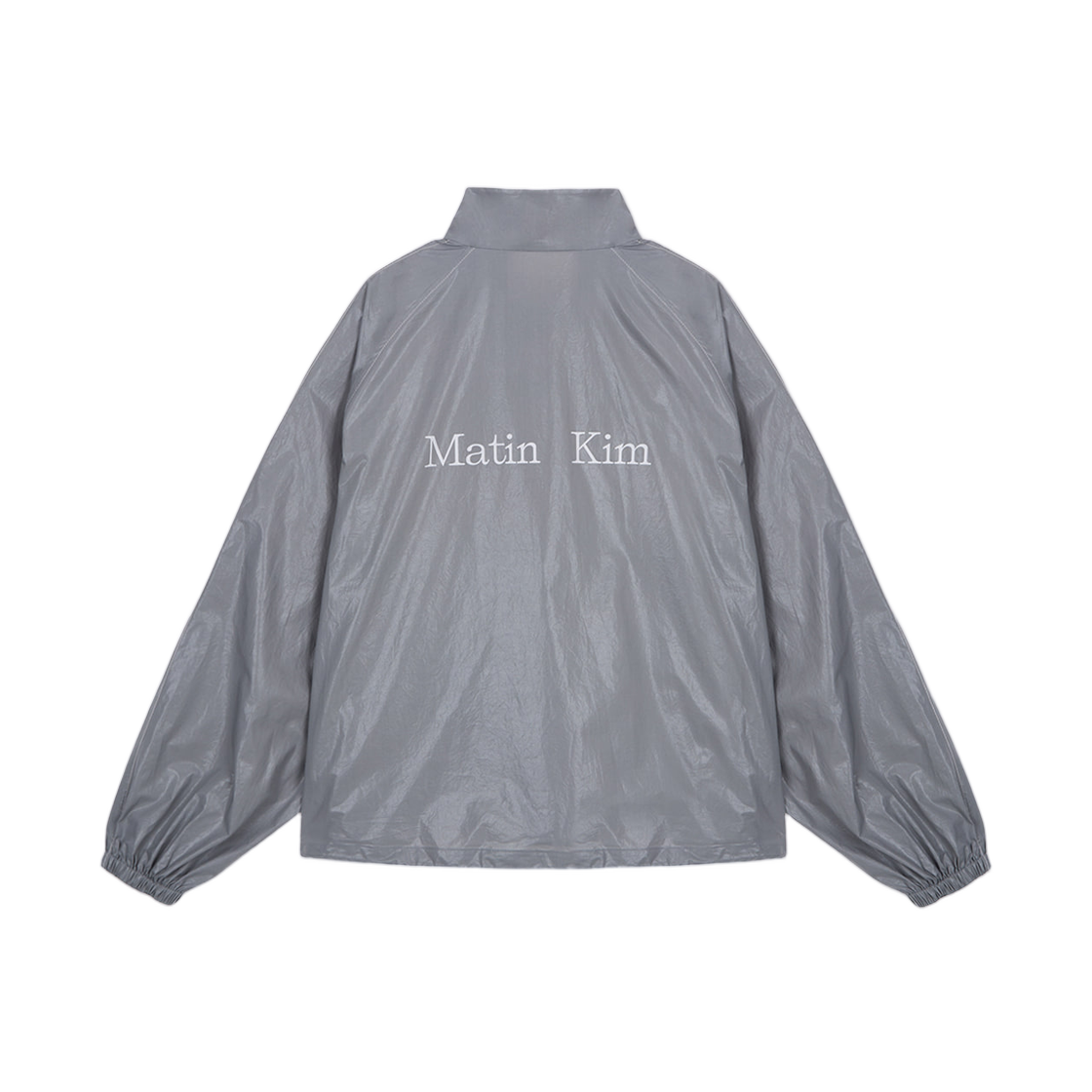 (W) 마뗑킴 로고 코팅 점퍼 다크 그레이((W) Matin Kim Logo Coating Jumper In Dark Grey) - 2