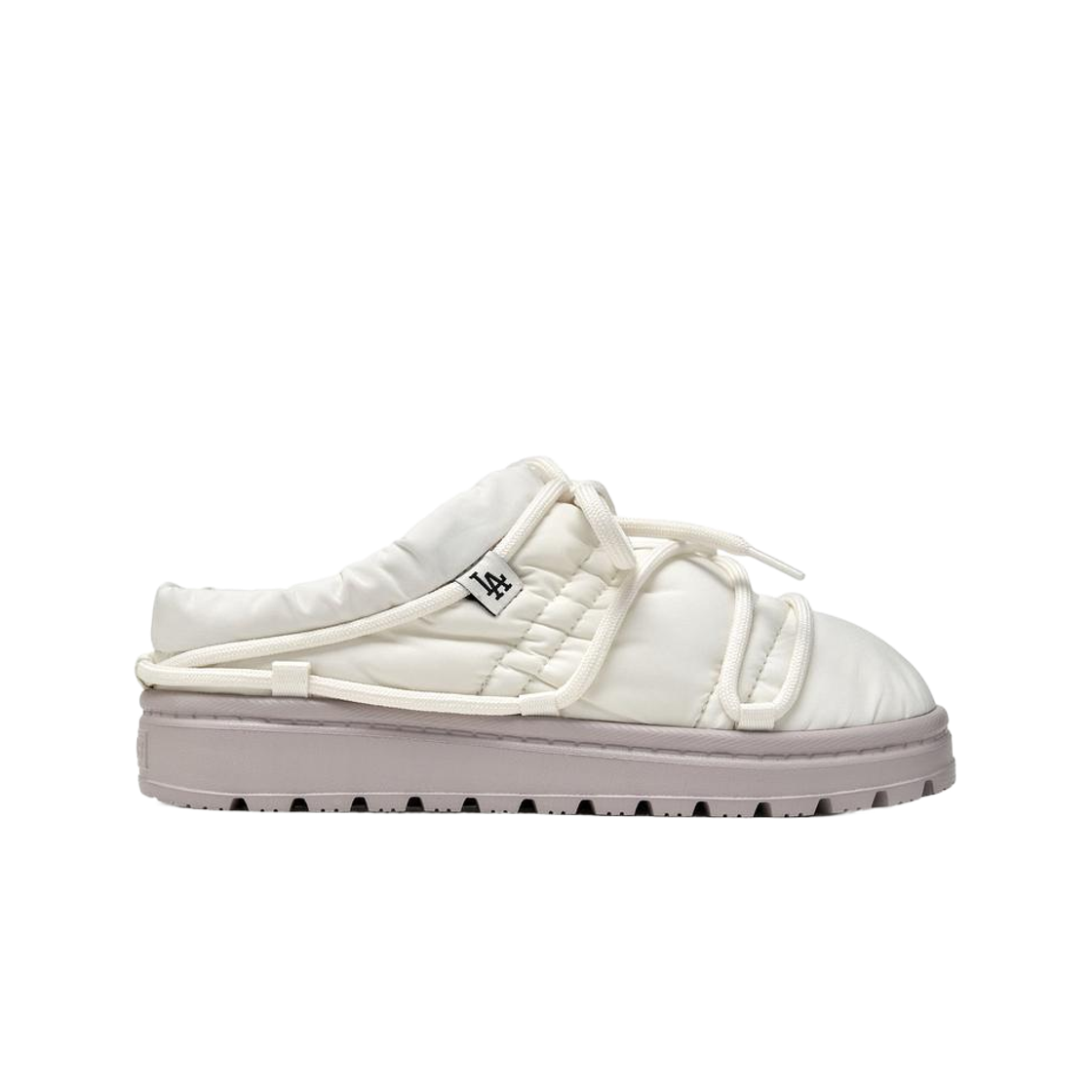 MLB 플러쉬 패딩 뮬 레이스 LA 다저스 화이트(MLB Plush Padding Mules Race LA Dodgers White)