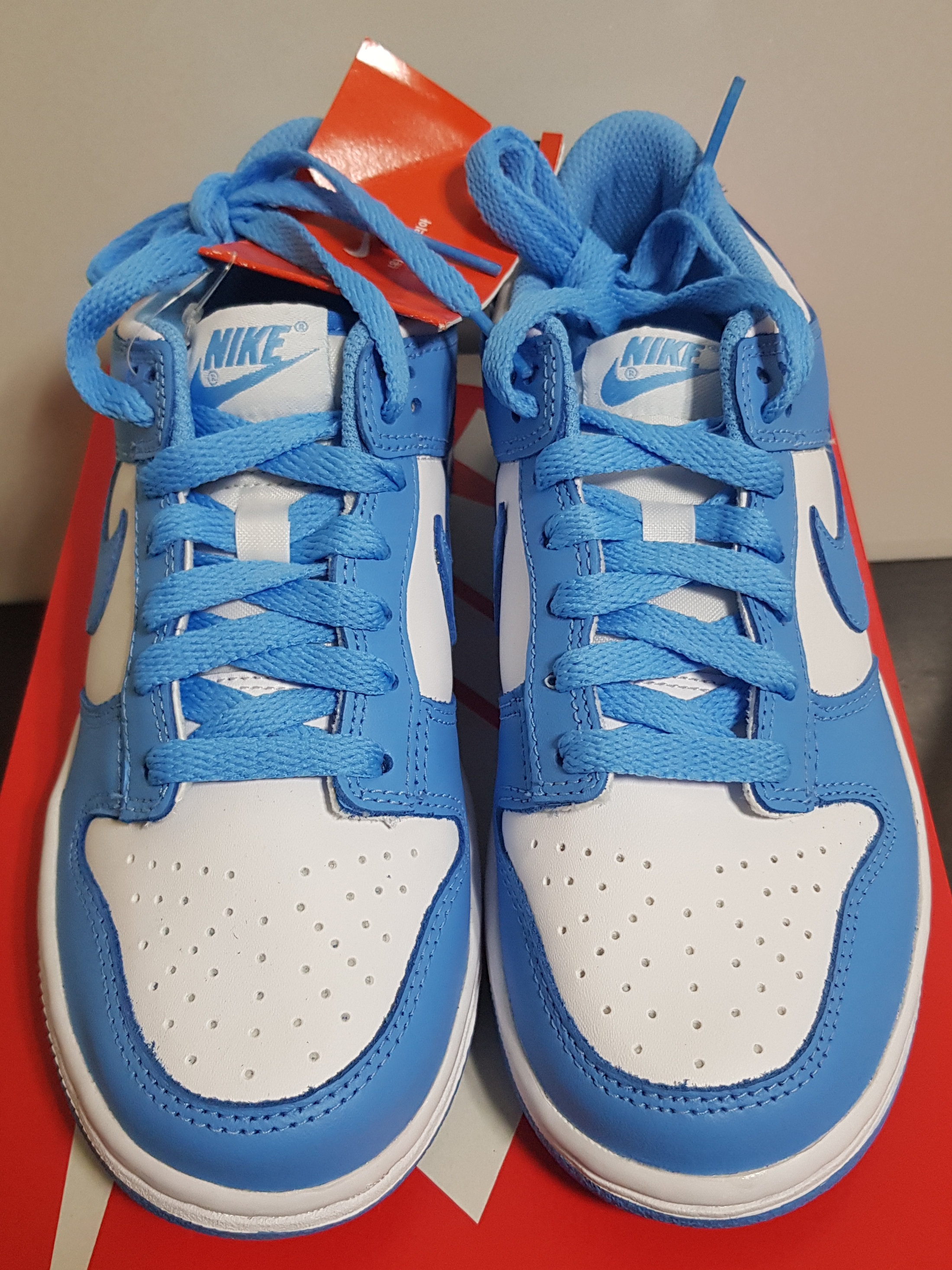 Nike Dunk Low Retro University Blue, (GS) Nike Dunk Low University Blue 착용 스타일