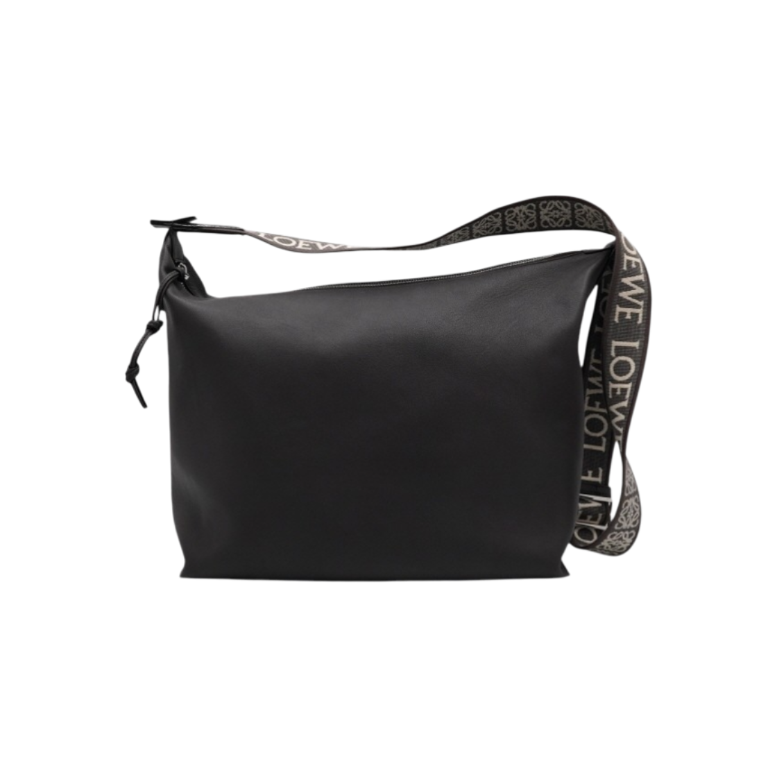 ITG5JD3TSQEO Loewe Dark Grey Leather Cubi Medium Shoulder and Crossbody Bag