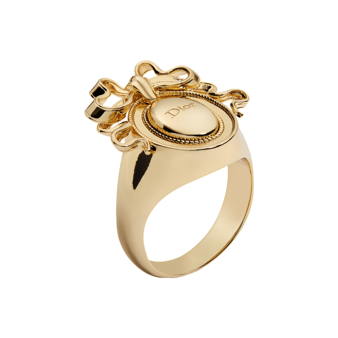 R3084WOMMT-D300 (W) Dior Medaillon Ring Finish Metal Gold
