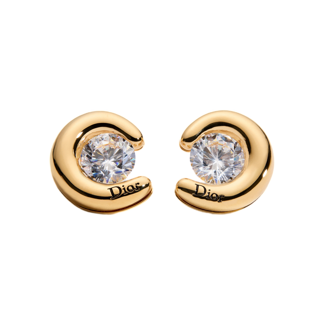 E4684WOMZI-D301 (W) Dior Rocks Earrings Finish Metal And Sparkling Crystal Gold