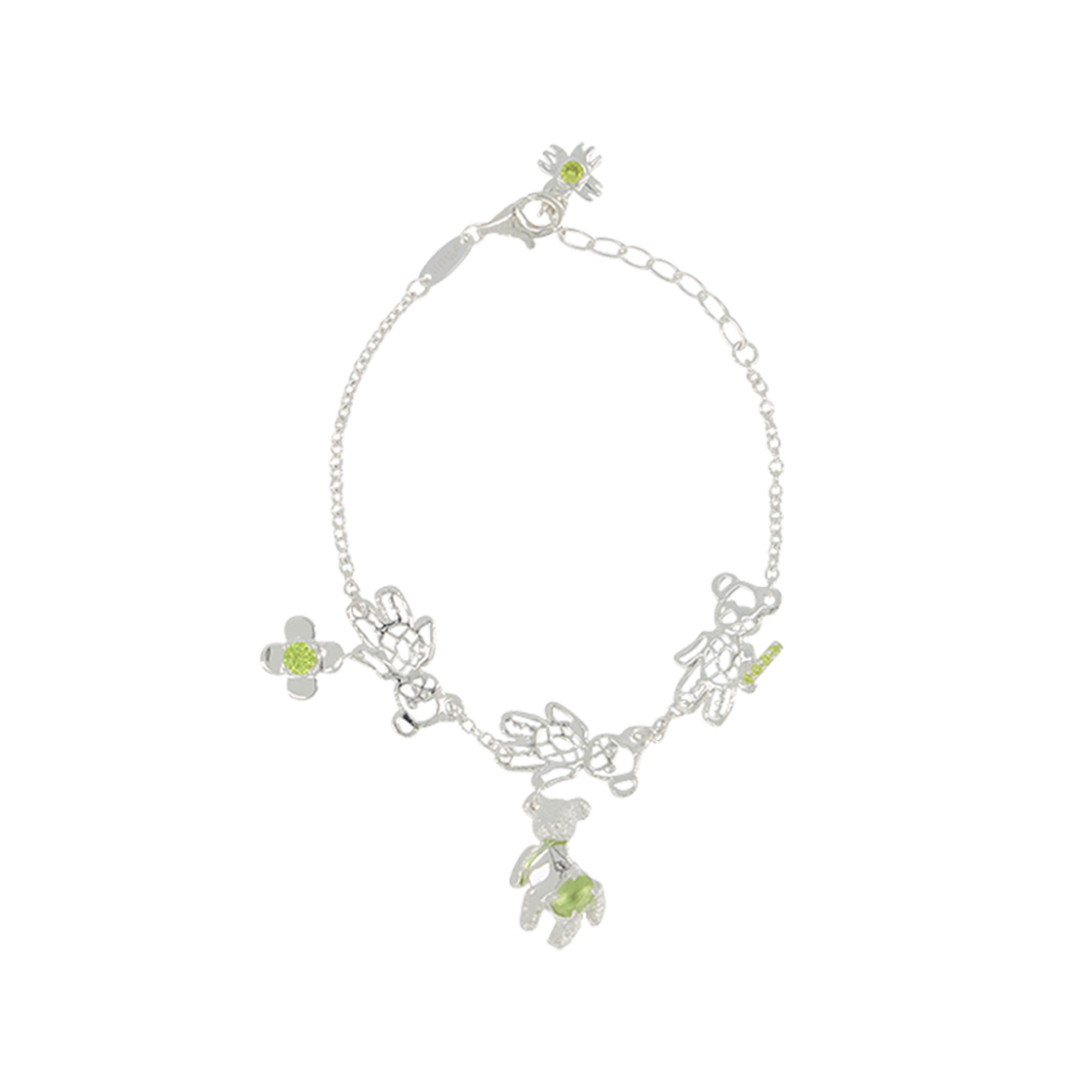KW6BJEBYV05SV Yvmin Squashed Bear Bracelet Silver - 26SS