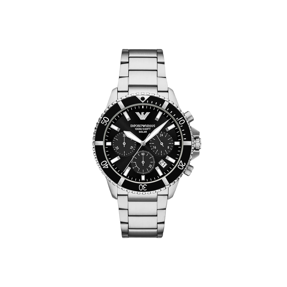 AR11739 [20% 쿠폰] Emporio Armani World Explorer 43mm Chronograph Metal Watch Green Black