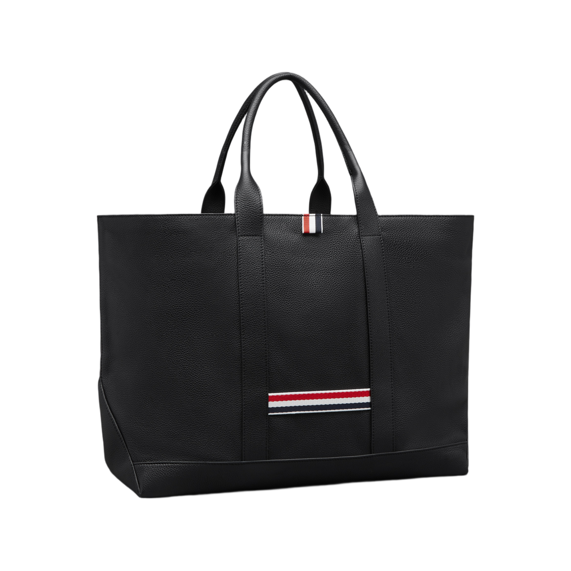 톰브라운 미디움 툴 토트 소프트 페블 그레인 레더 블랙(Thom Browne Medium Tool Tote in Soft Pebble Grain Leather Black) - 2