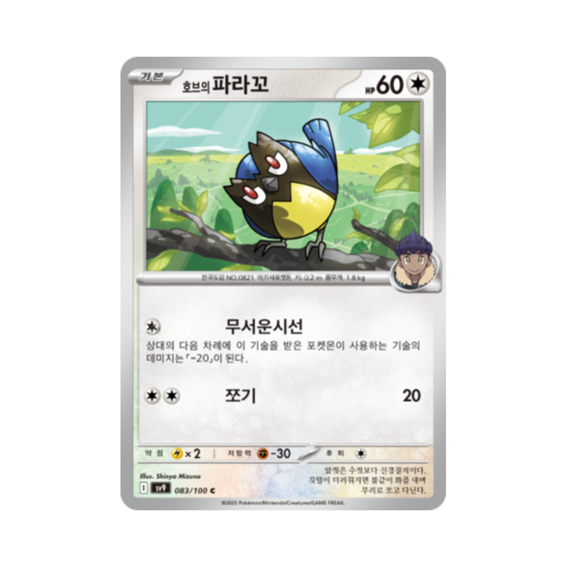 포켓몬 TCG 호브의 파라꼬 C 배틀파트너즈 (한글판)(Pokemon TCG Hop's Rookidee C Battle Partners (Korean Ver.)) - 1