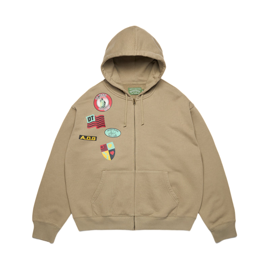 데님 티어스 레인저 패치스 후드 밀리터리 그린(Denim Tears Ranger Patches Hoodie Military Green) - 1