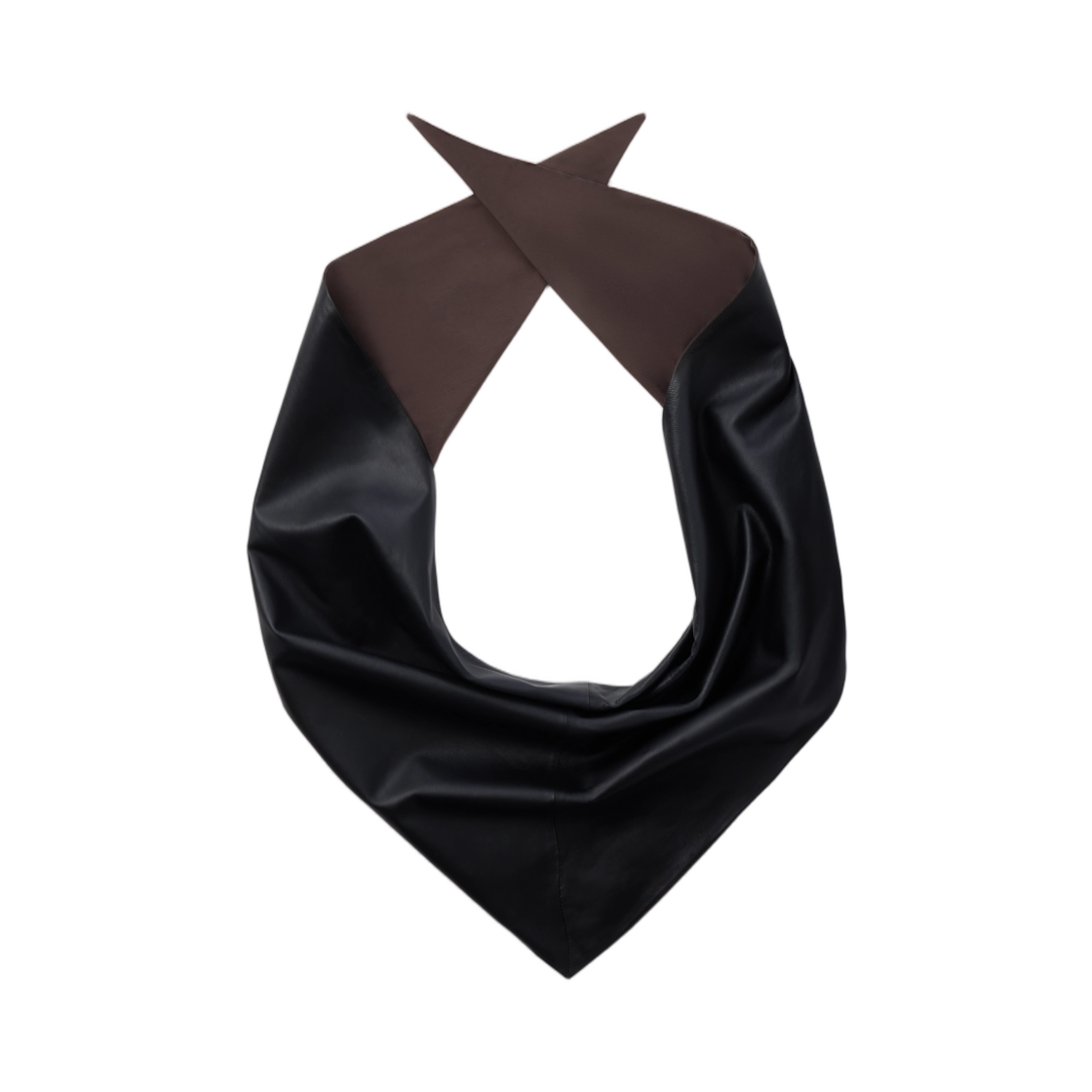 르메르 라지 레더 트라이앵글 스카프 블랙(Lemaire Large Leather Triangle Scarf Black)