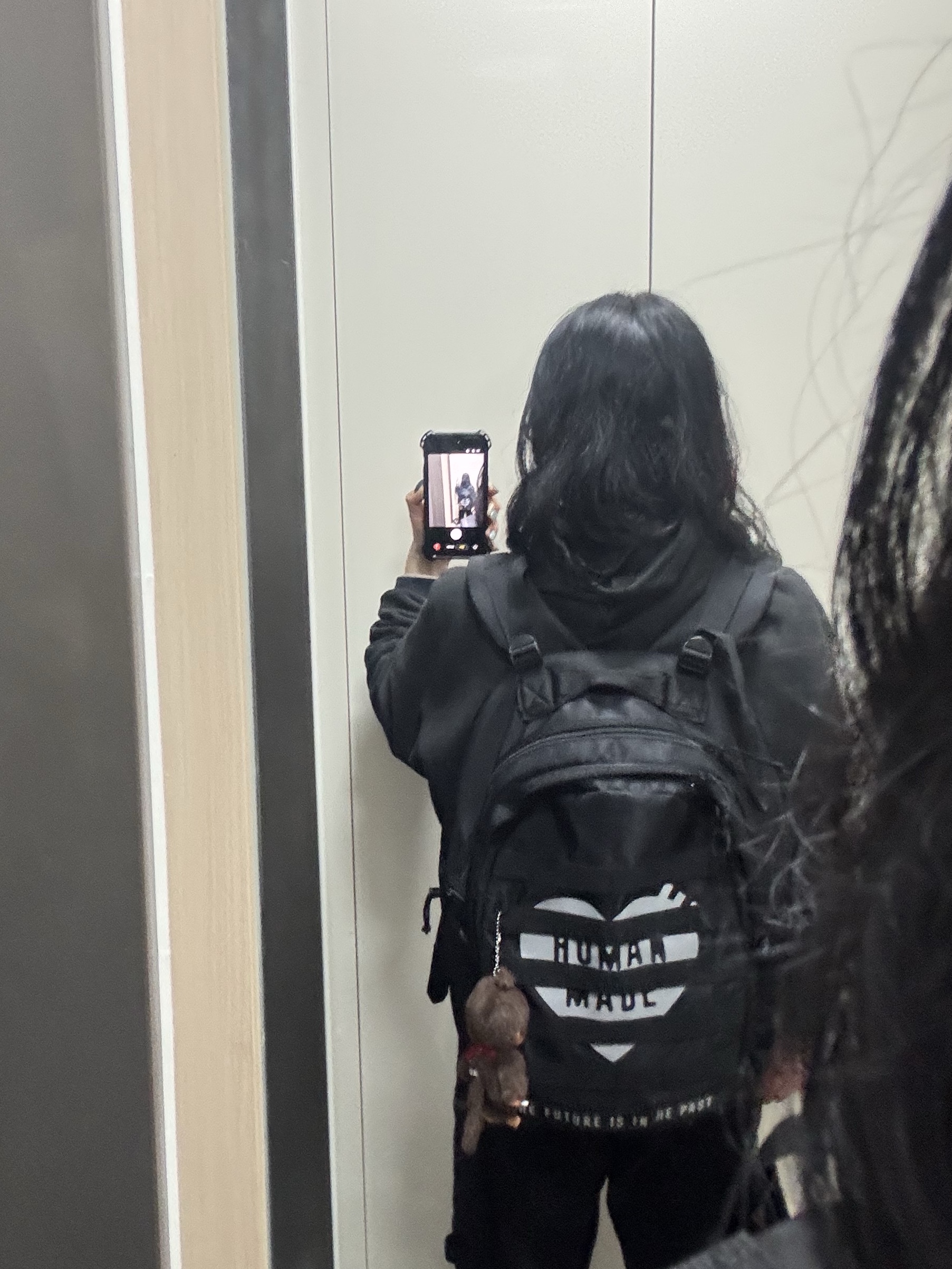 Human Made Military Backpack Black, Monchhichi SS Girl Key Chain Brown 착용 스타일 - 1