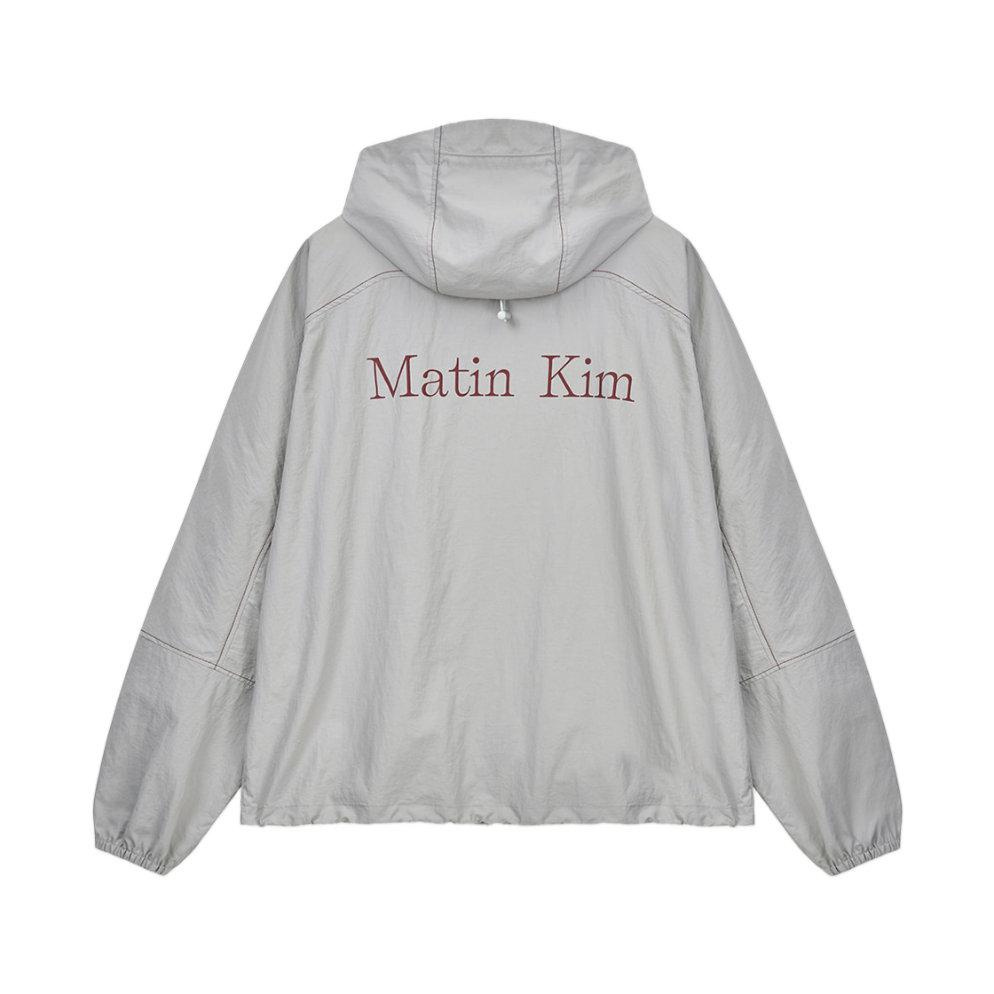 마뗑킴 백 로고 후디 윈드 브레이커 라이트 베이지(Matin Kim Back Logo Hoody Wind Breaker In Light Beige) - 2