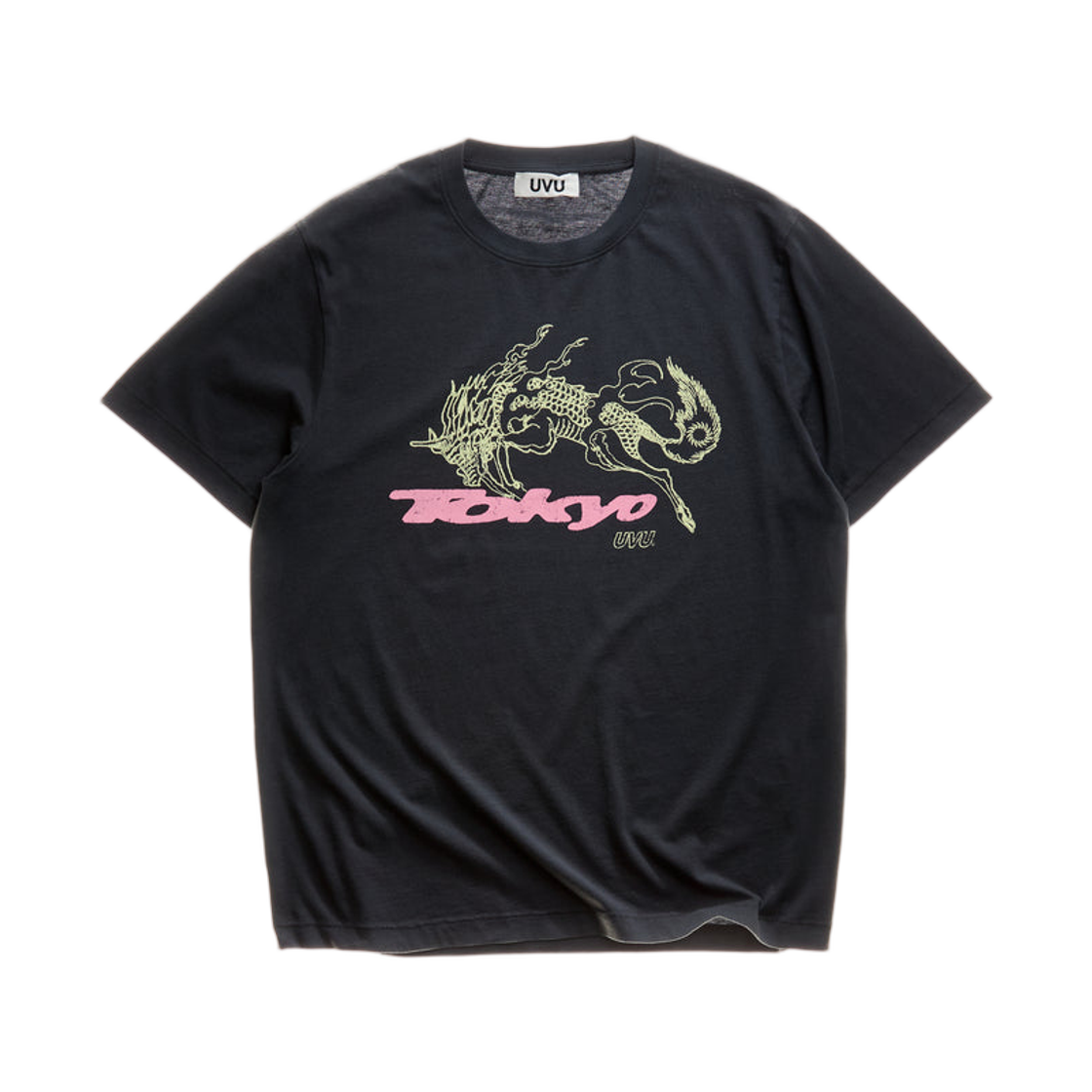 UVU 도쿄 '26 티셔츠 워시드 블랙(UVU Tokyo '26 T-Shirt Washed Black)