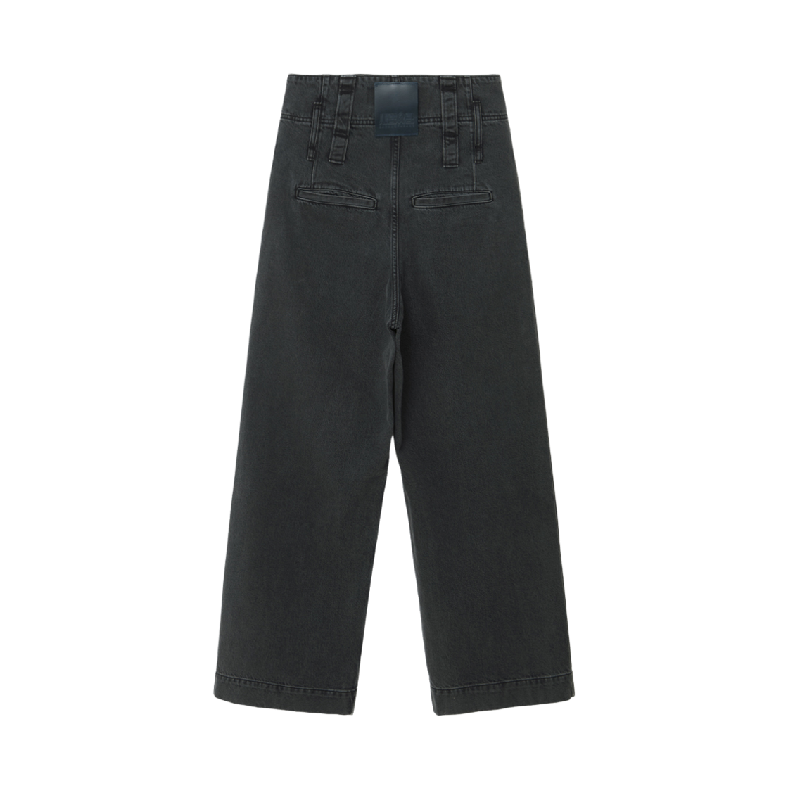 순진 뉴하이라이즈 와이드레그 팬츠 블랙(SOONJEANS New Highrise Wide Leg Pants Black) - 2