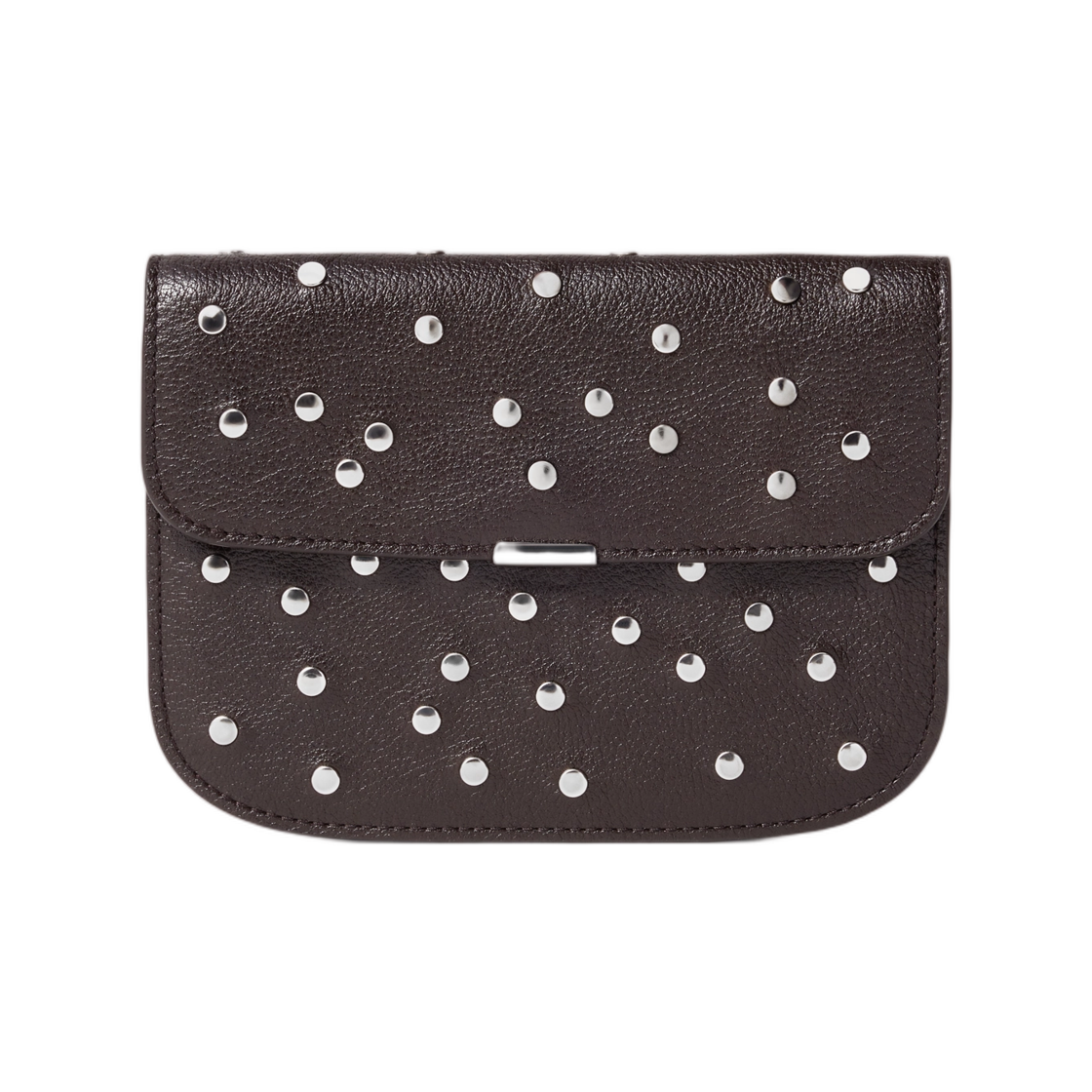 르메르 소프트 탭 스터드 닷 월렛 레더 다크 초콜릿(Lemaire Soft Tab Studs Dots Wallet in Leather Dark Chocolate) - 1