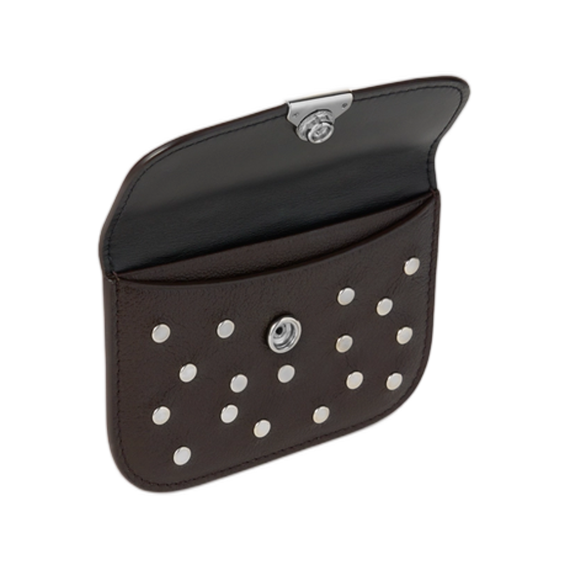 르메르 소프트 탭 스터드 닷 카드 홀더 레더 다크 초콜릿(Lemaire Soft Tab Studs Dots Card Holder in Leather Dark Chocolate) - 2