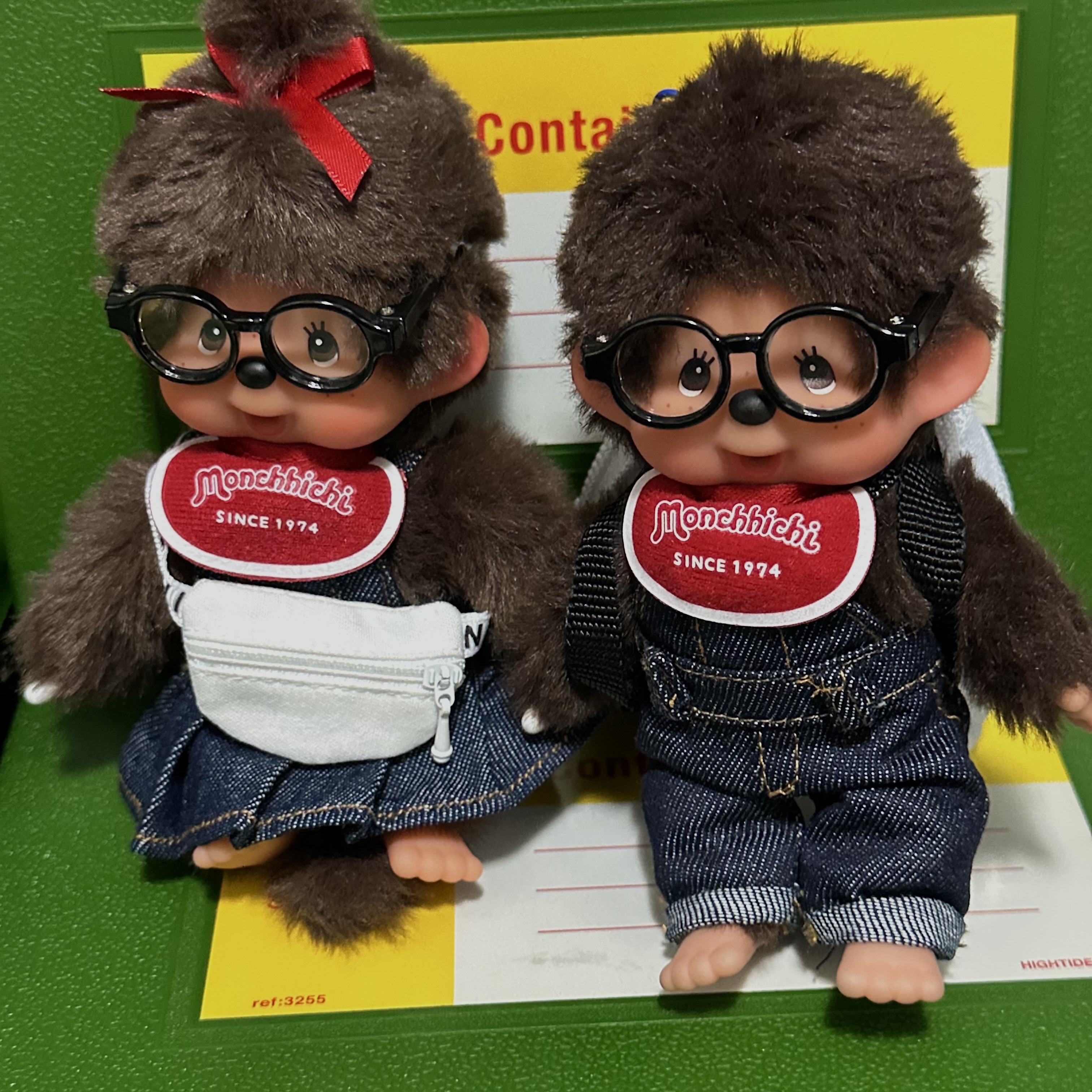 Monchhichi SS Girl Key Chain Brown 착용 스타일 - 1