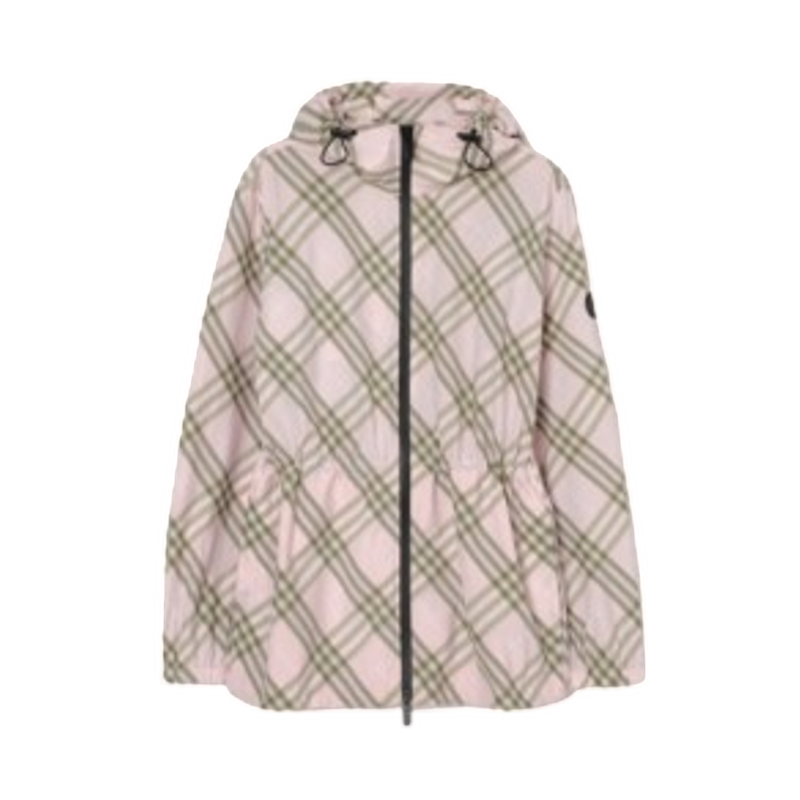 8123138 (W) Burberry Check Whitstable Hooded Jacket Mallow Pink