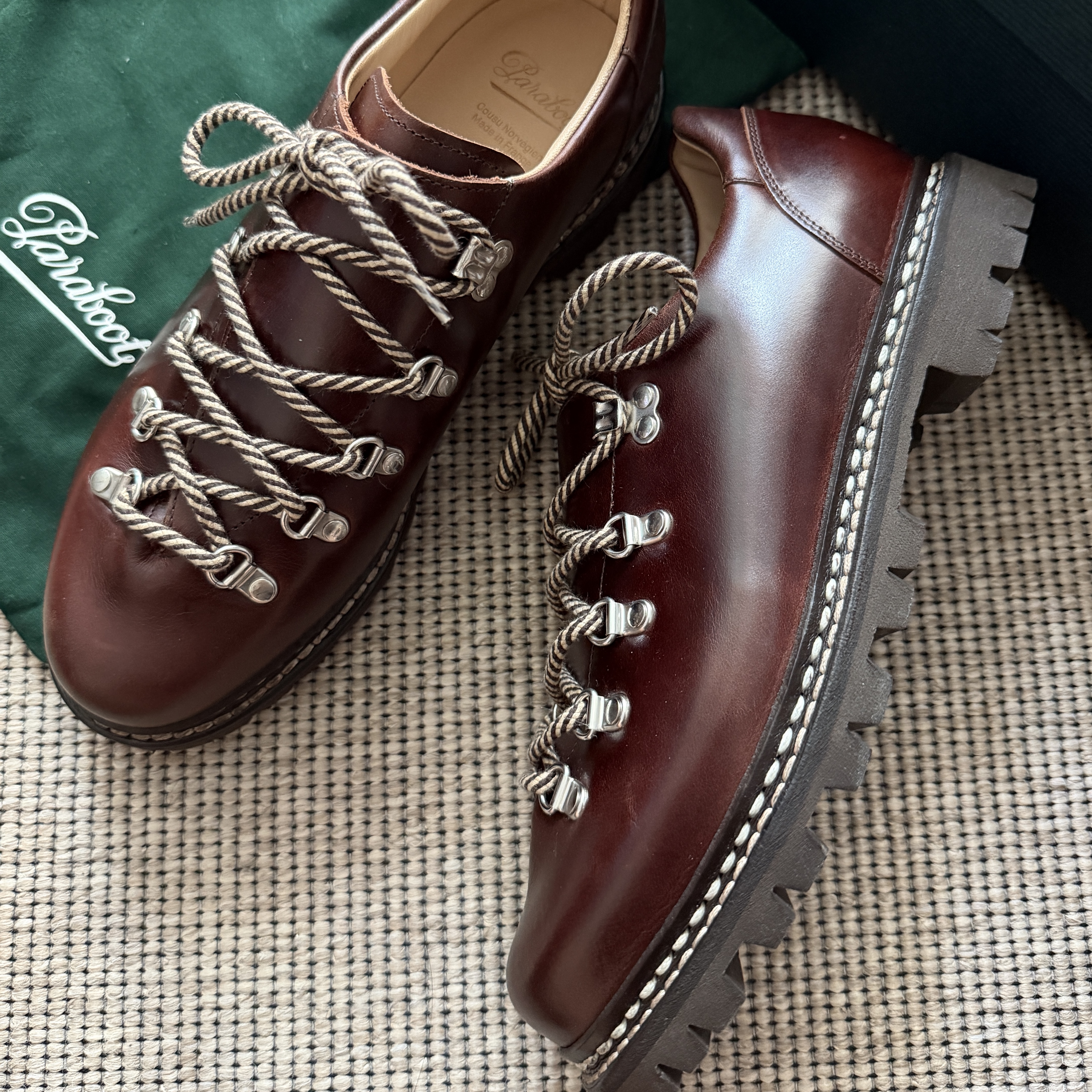 Paraboot Clusaz Jannu Lisse Marron Ecorce 착용 스타일