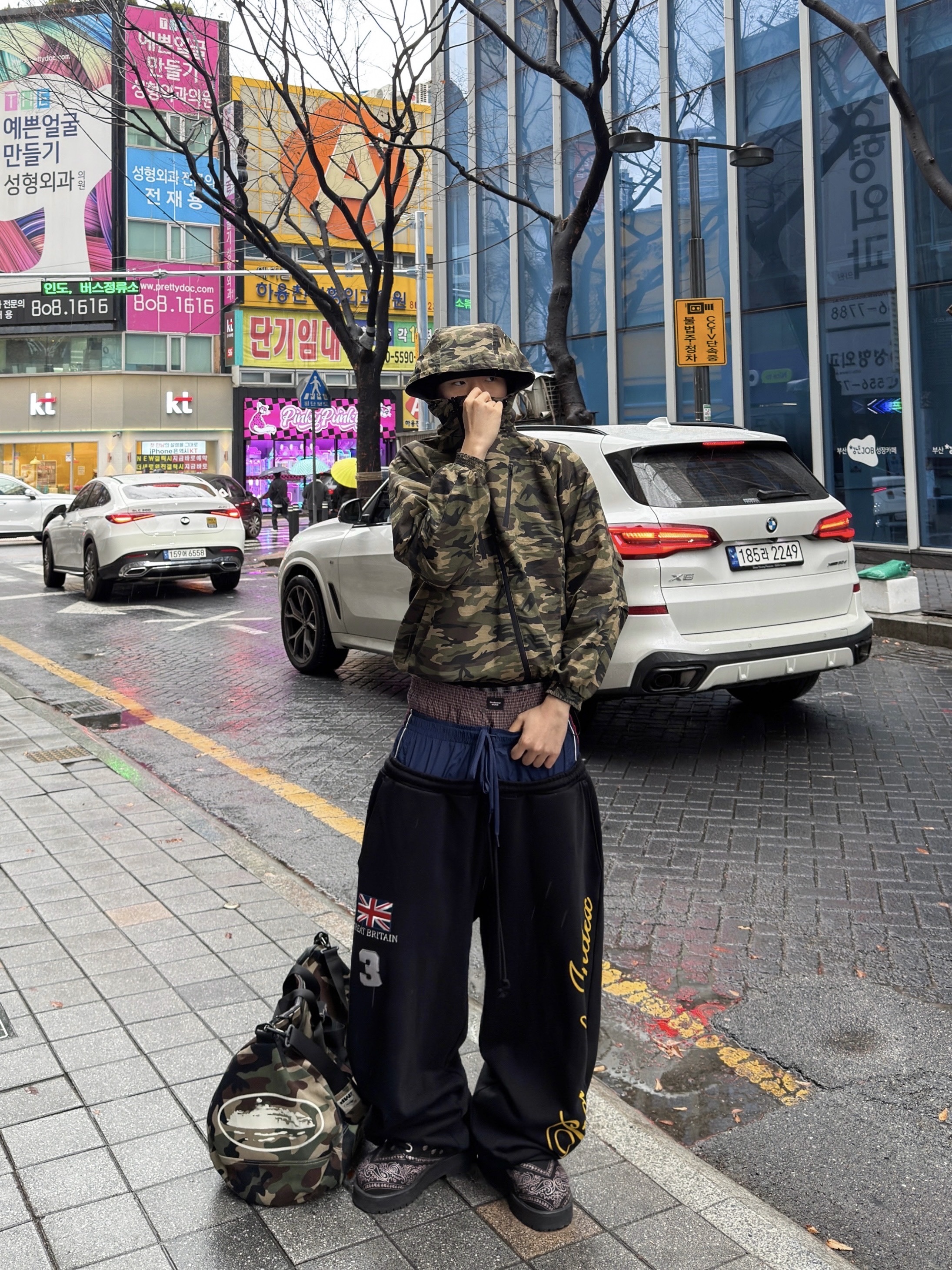 Protocol Index 3 Layered Sweatpants Black 착용 스타일 - 1