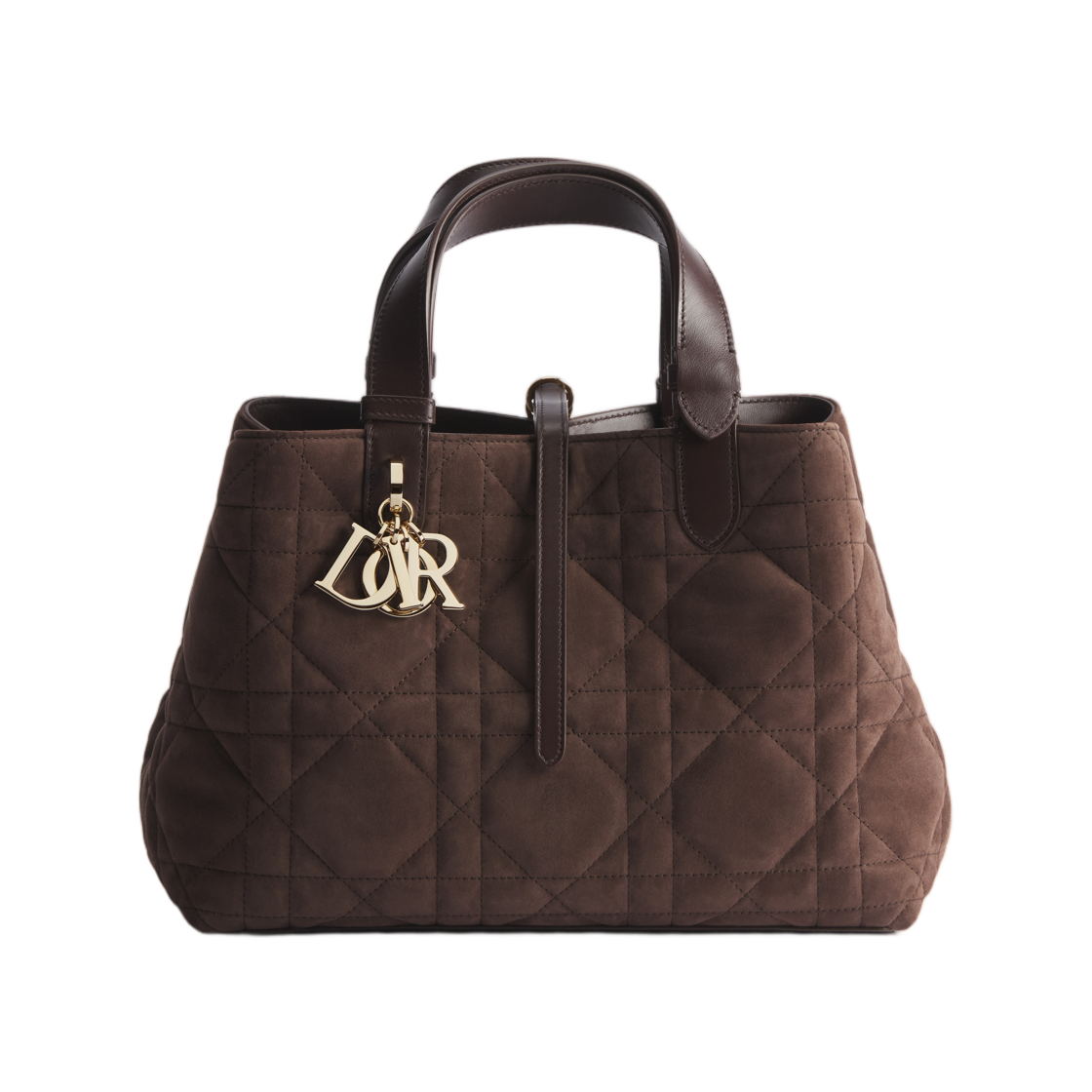 M2821OSOQ-M64M Dior Medium Dior Toujours Bag Macrocannage Suede Goatskin Cocoa