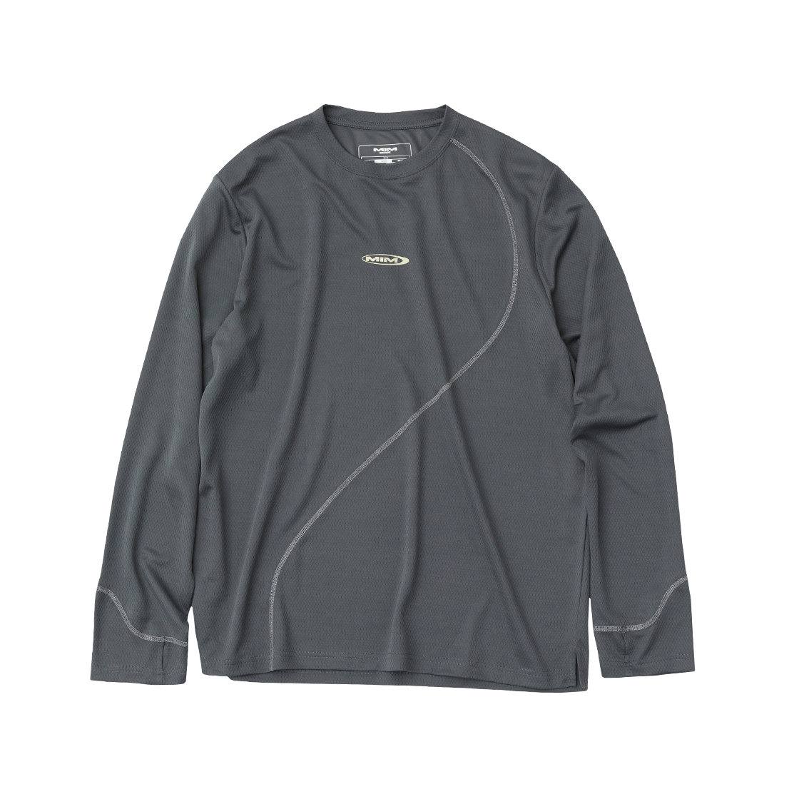 엠아이엠 커브 심 롱슬리브 차콜그레이(MIM Curve Seam Long Sleeve Charcoal Grey)
