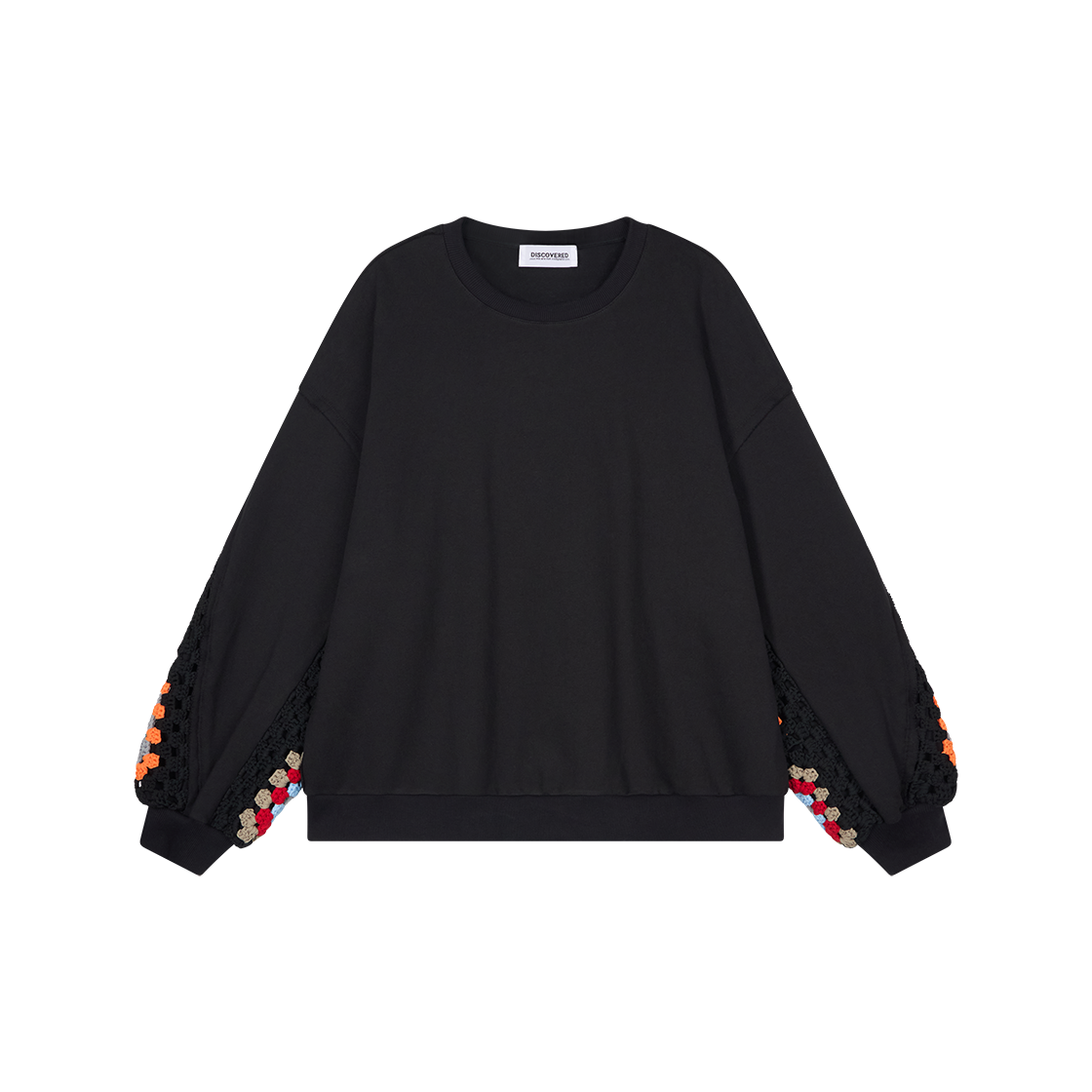 디스커버드 크로셰 슬리브 스웨트 블랙 - 26SS(DISCOVERED Crochet Sleeve Sweat Black - 26SS) - 2