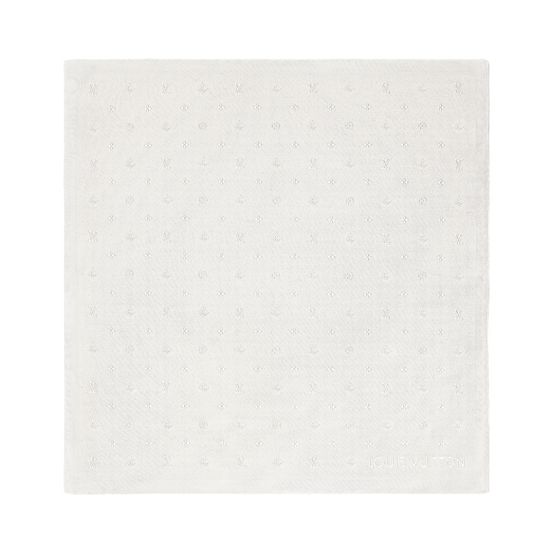M98233 Louis Vuitton Mini Monogram Spaced Out Pocket Square White