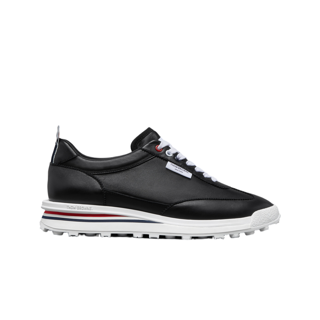 MFE018B-L0064-001 Thom Browne Soft Nappa RWB Tech Runner Sneaker Black