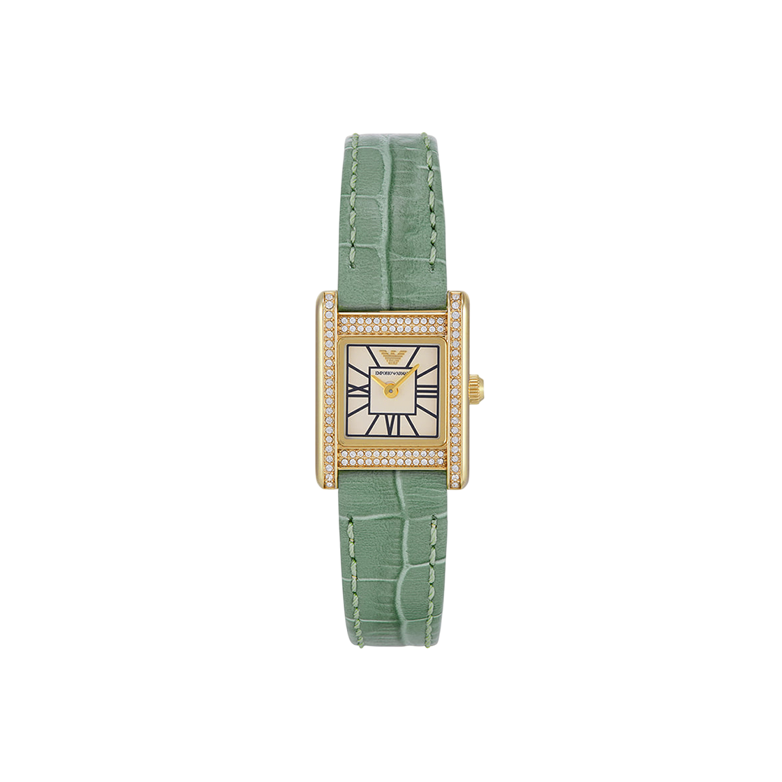 AR11661 [20% 쿠폰] (W) Emporio Armani Quartz Two-Hand 20mm Leather Gold Green