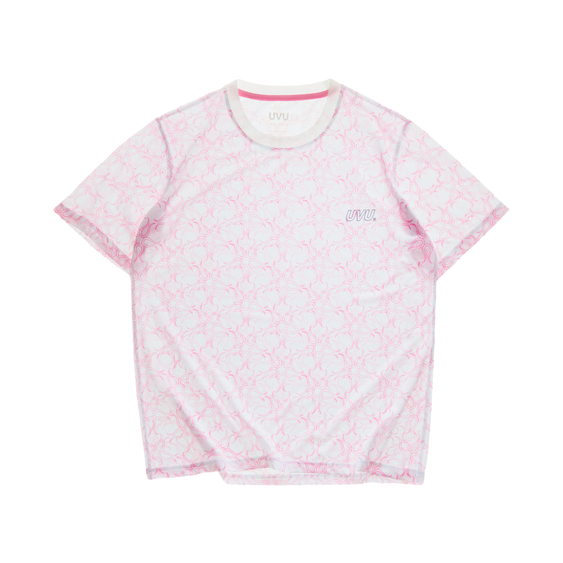UVU 도쿄 '26 메쉬 러닝 탑 화이트 핑크(UVU Tokyo '26 Mesh Running Top White Pink) - 1