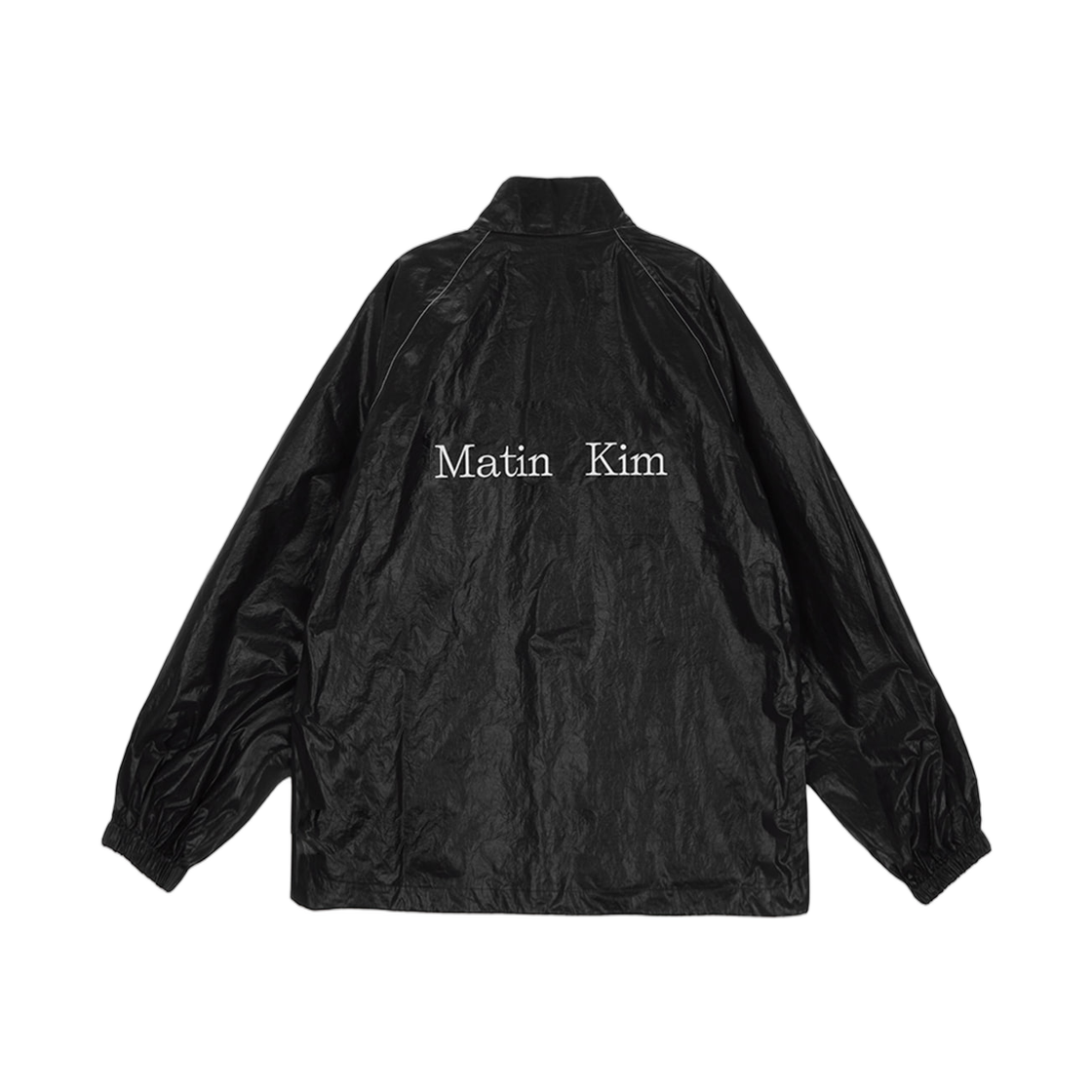 마뗑킴 로고 코팅 점퍼 포 맨 블랙(Matin Kim Logo Coating Jumper for Men In Black) - 2