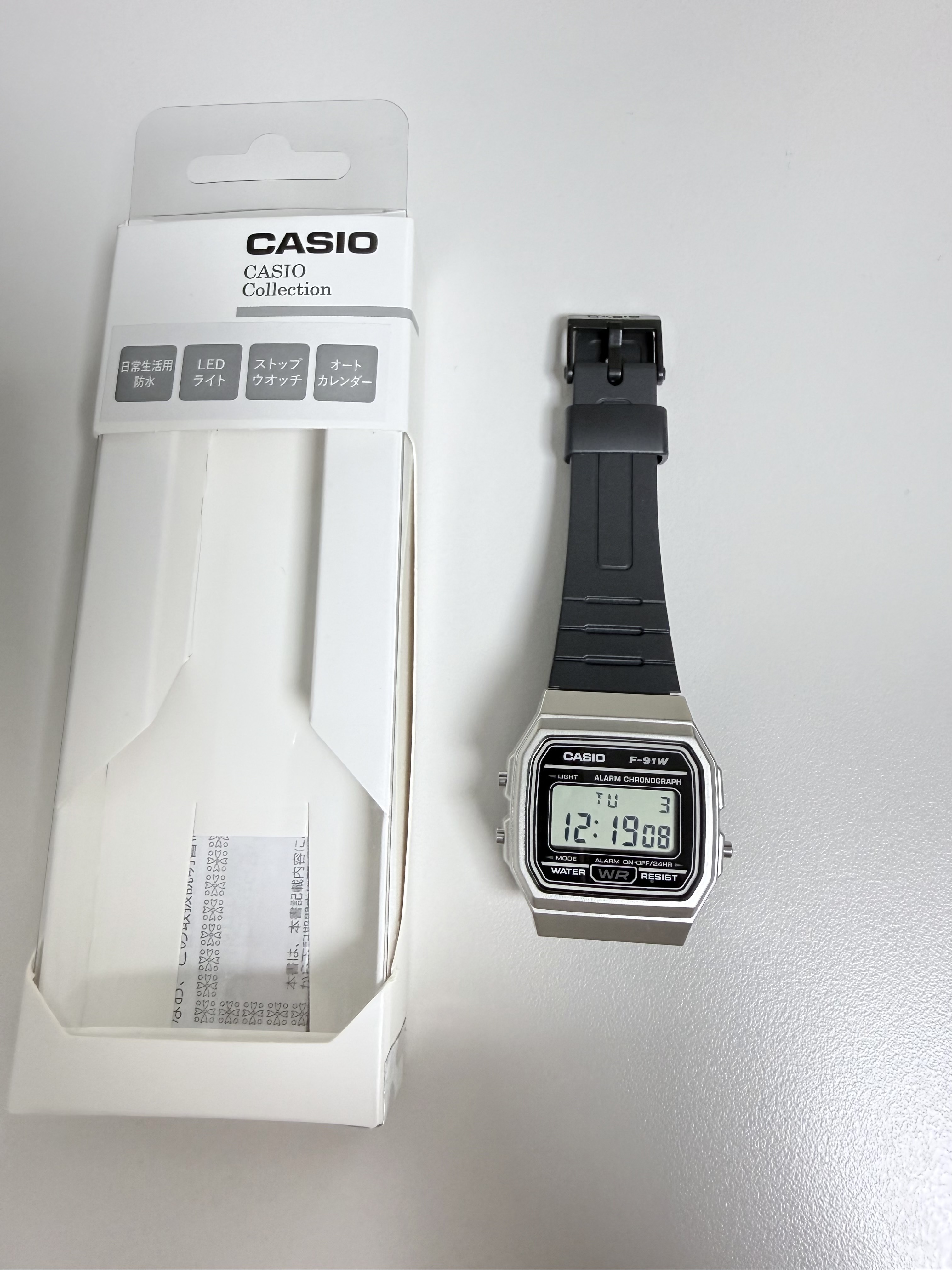 Casio F-91WM-7 착용 스타일