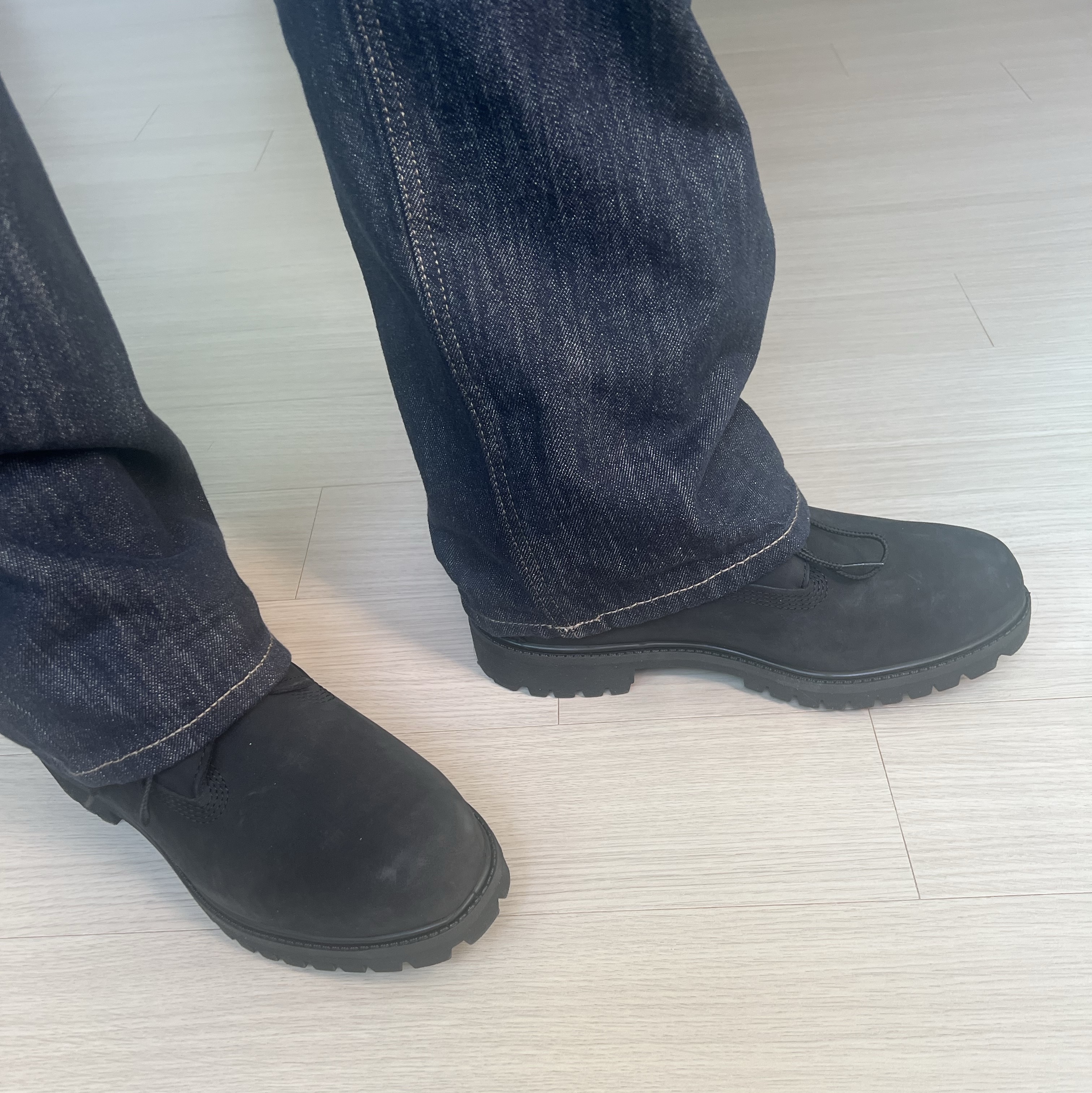 Timberland Premium 6 inch Waterproof Boot Black Nubuck - Wide 착용 스타일