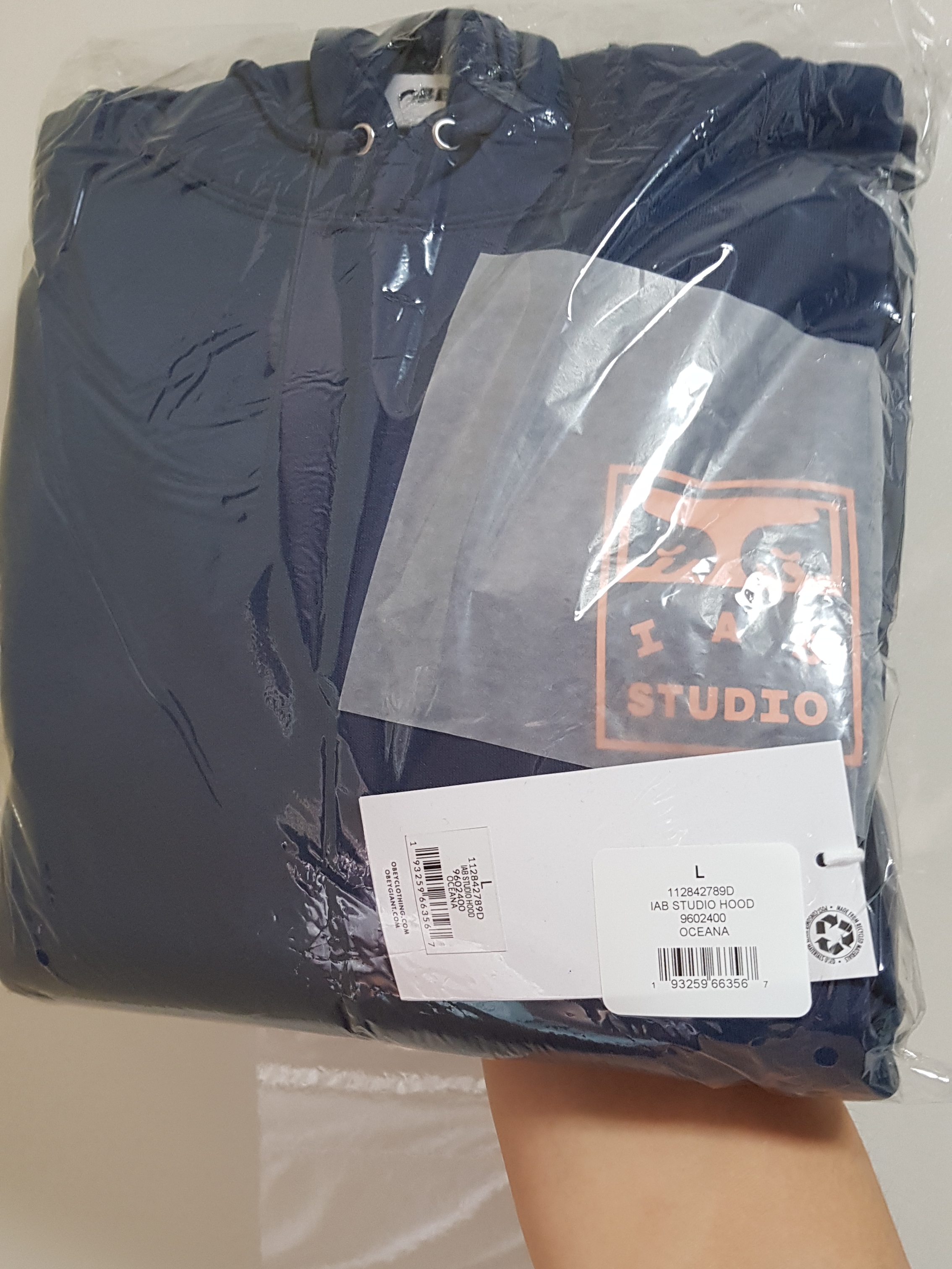 IAB Studio x Obey Eyes Icon Hoodie Oceana 착용 스타일