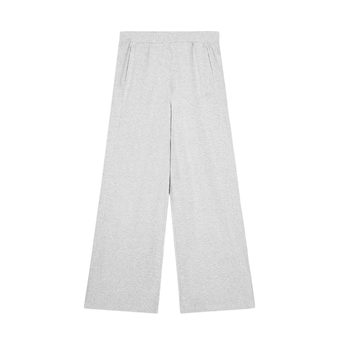 (W) 뉴발란스 소프트 프레쉬 골지 와이드 팬츠 멜란지 그레이((W) New Balance Soft Fresh Golji Wide Pants Melange Grey)