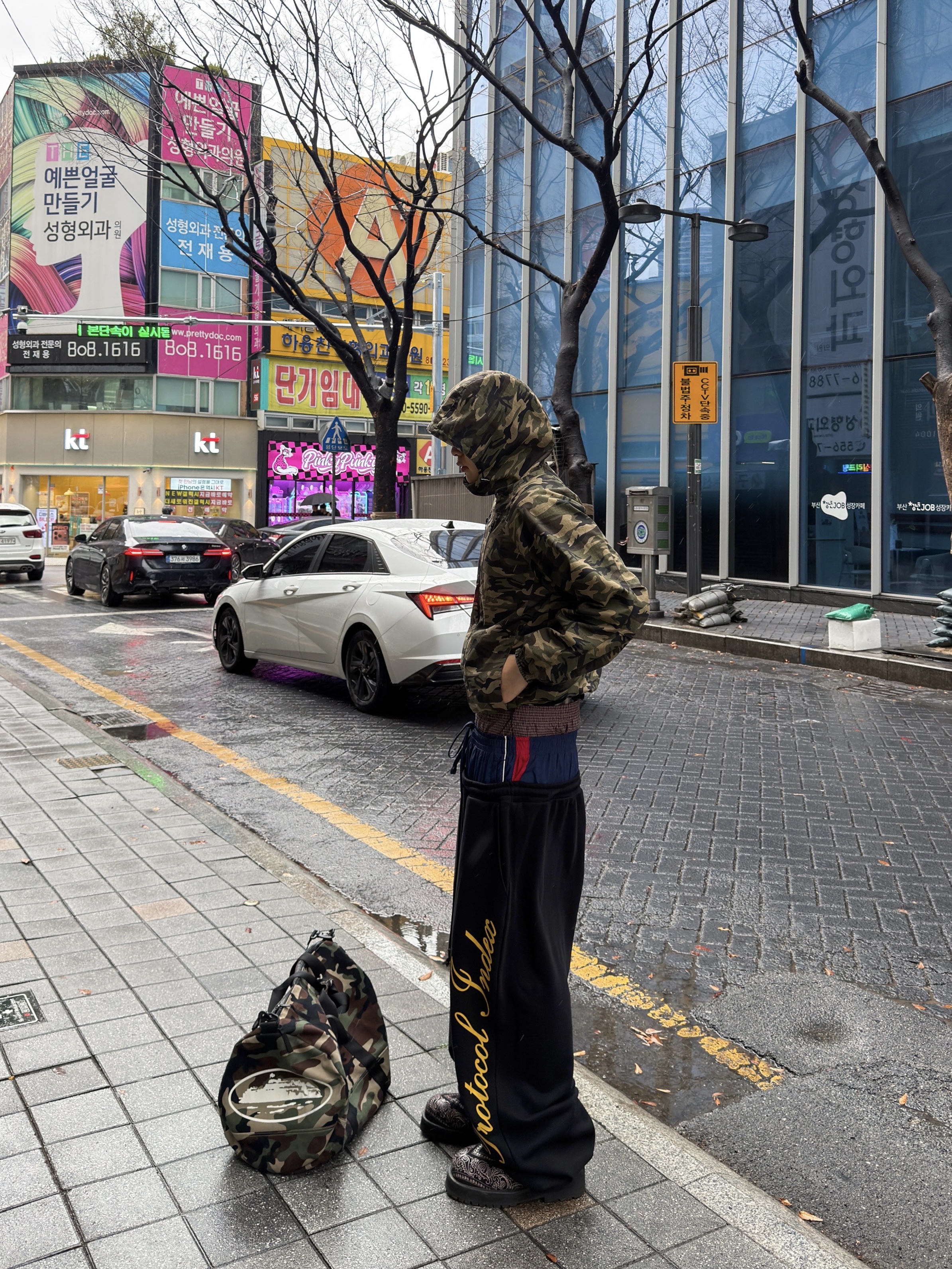 Protocol Index 3 Layered Sweatpants Black 착용 스타일 - 5