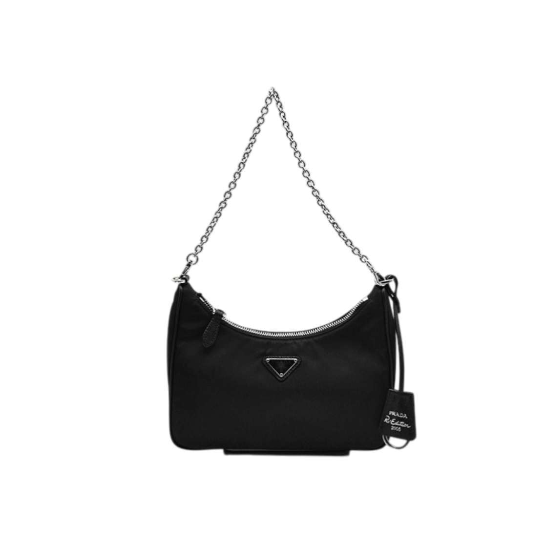 ITIKKOANLO5F Prada Re-Nylon Tessuto Chain Strap Hobo Bag (1BH204) L973492