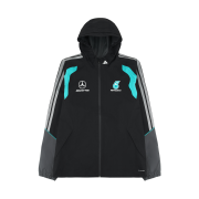 Adidas x Mercedes AMG Petronas F1 Team Mechanix Rain Jacket Black Grey Two - US Sizing (Non Marking Ver.)