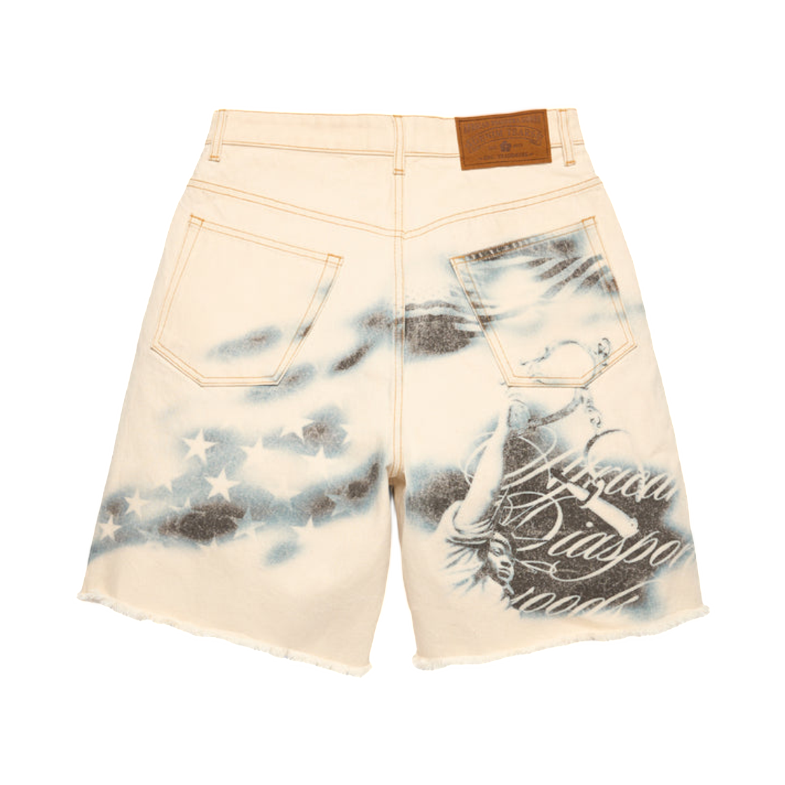 데님 티어스 클라우드 카모 데님 쇼츠 탄 블루(Denim Tears Cloud Camo Denim Shorts Tan Blue) - 2